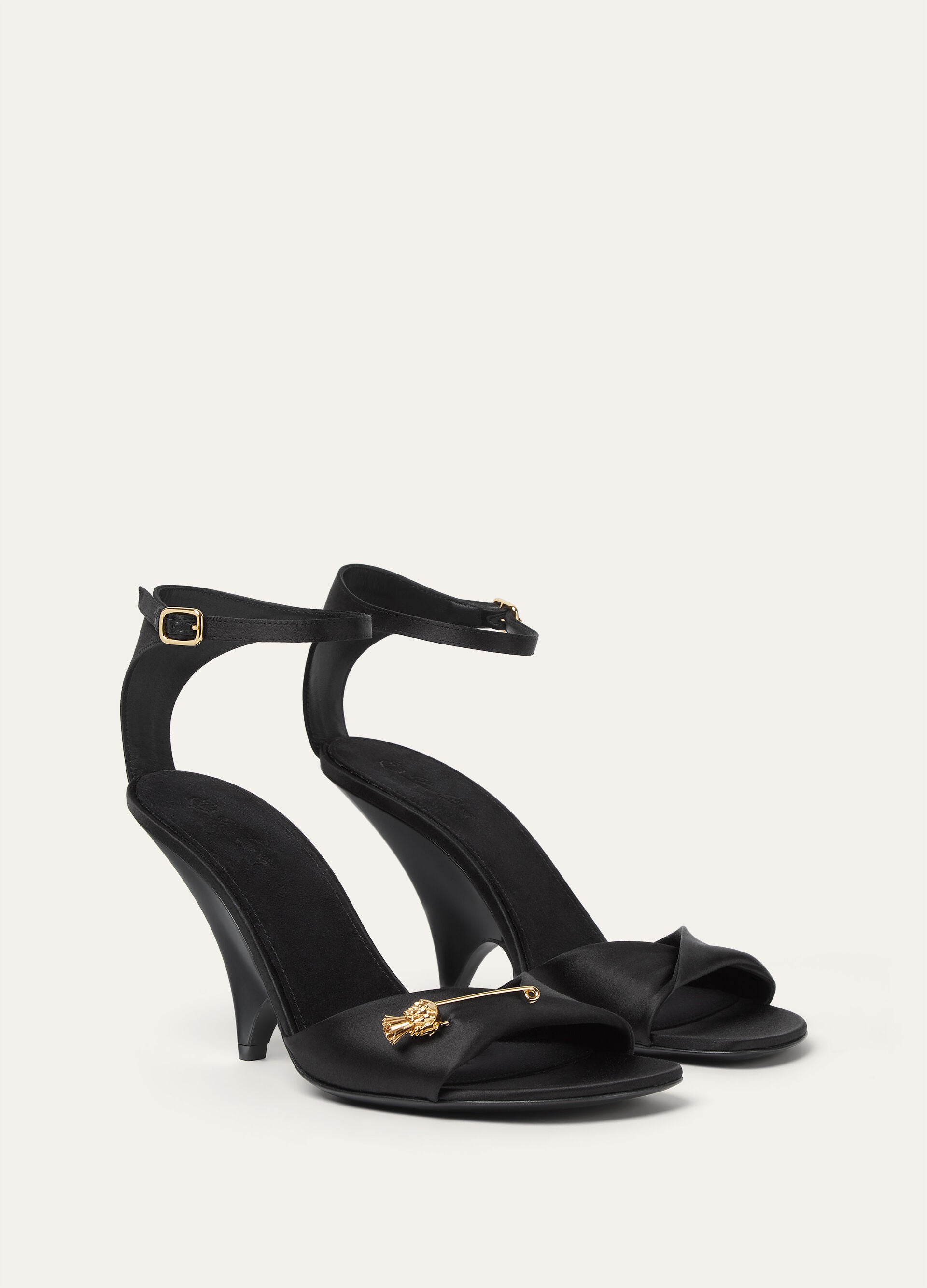 Olympia Heeled Sandal - Black
