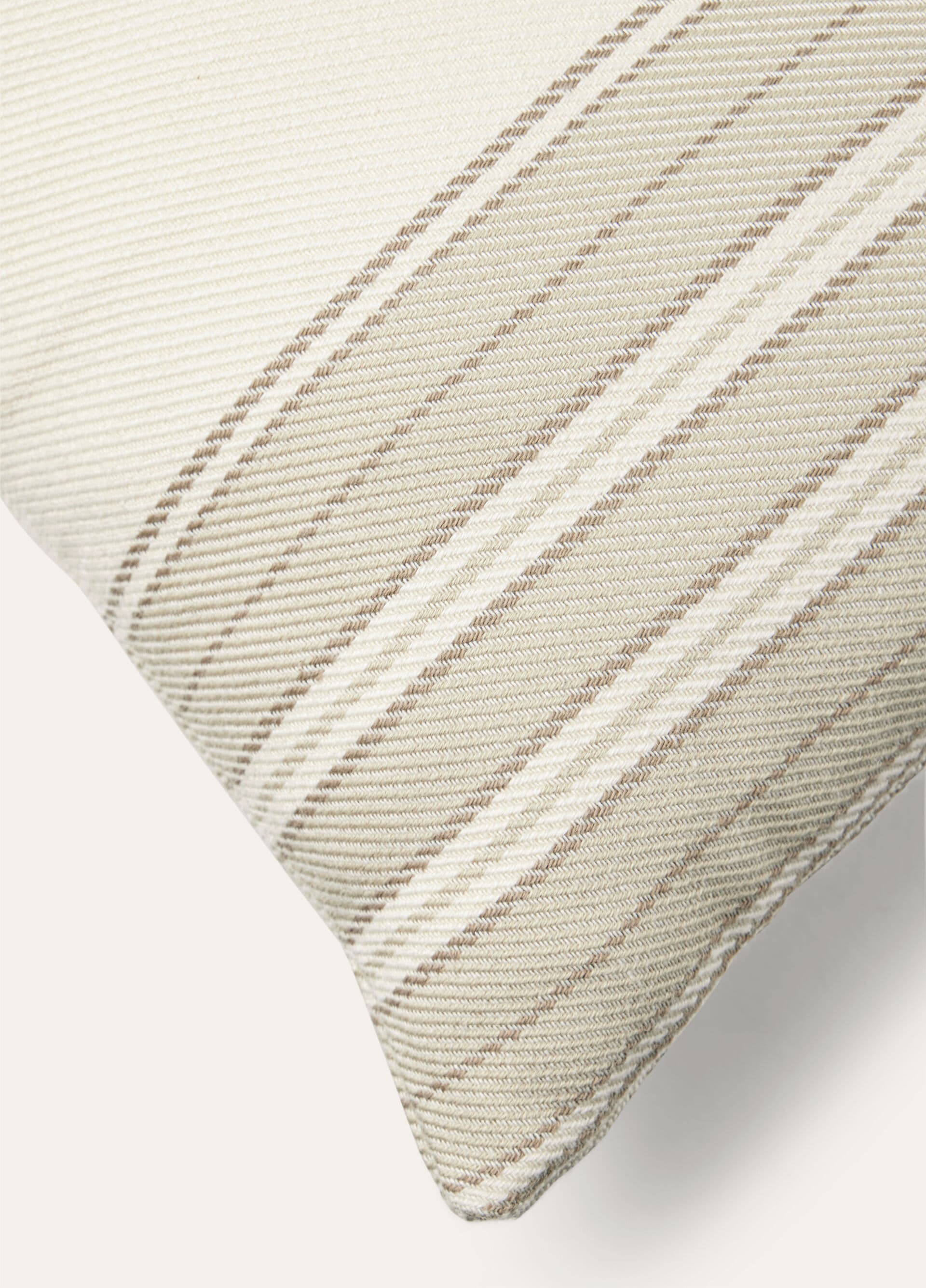The Suitcase Stripe Cushion - Latte/Corda/Beige