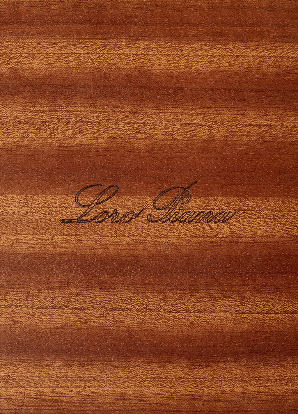 Large Woven Stripe Square Box - Natural Mahogany /Woven Stripe