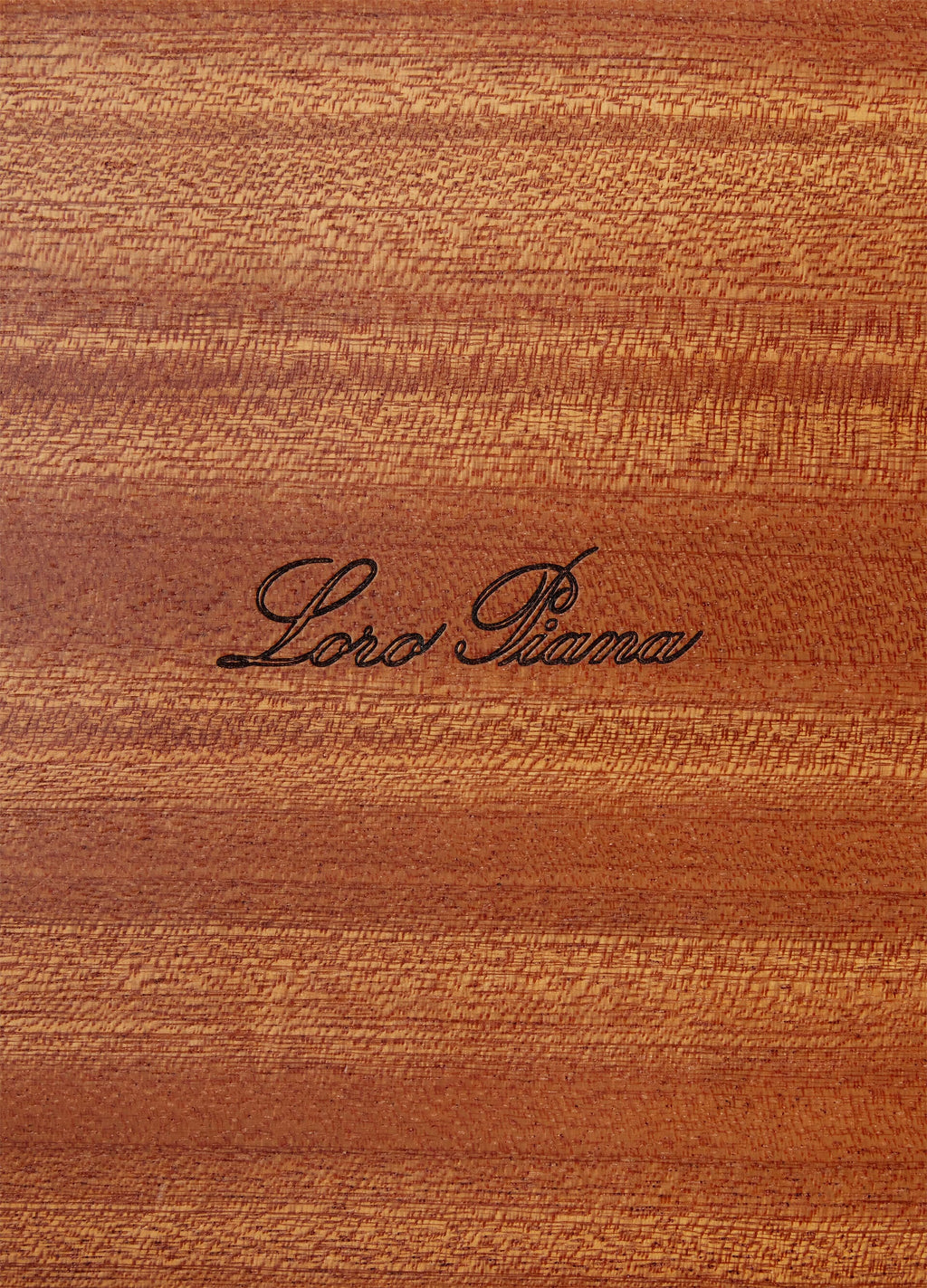Woven Stripe Rectangular Box - Natural Mahogany /Woven Stripe