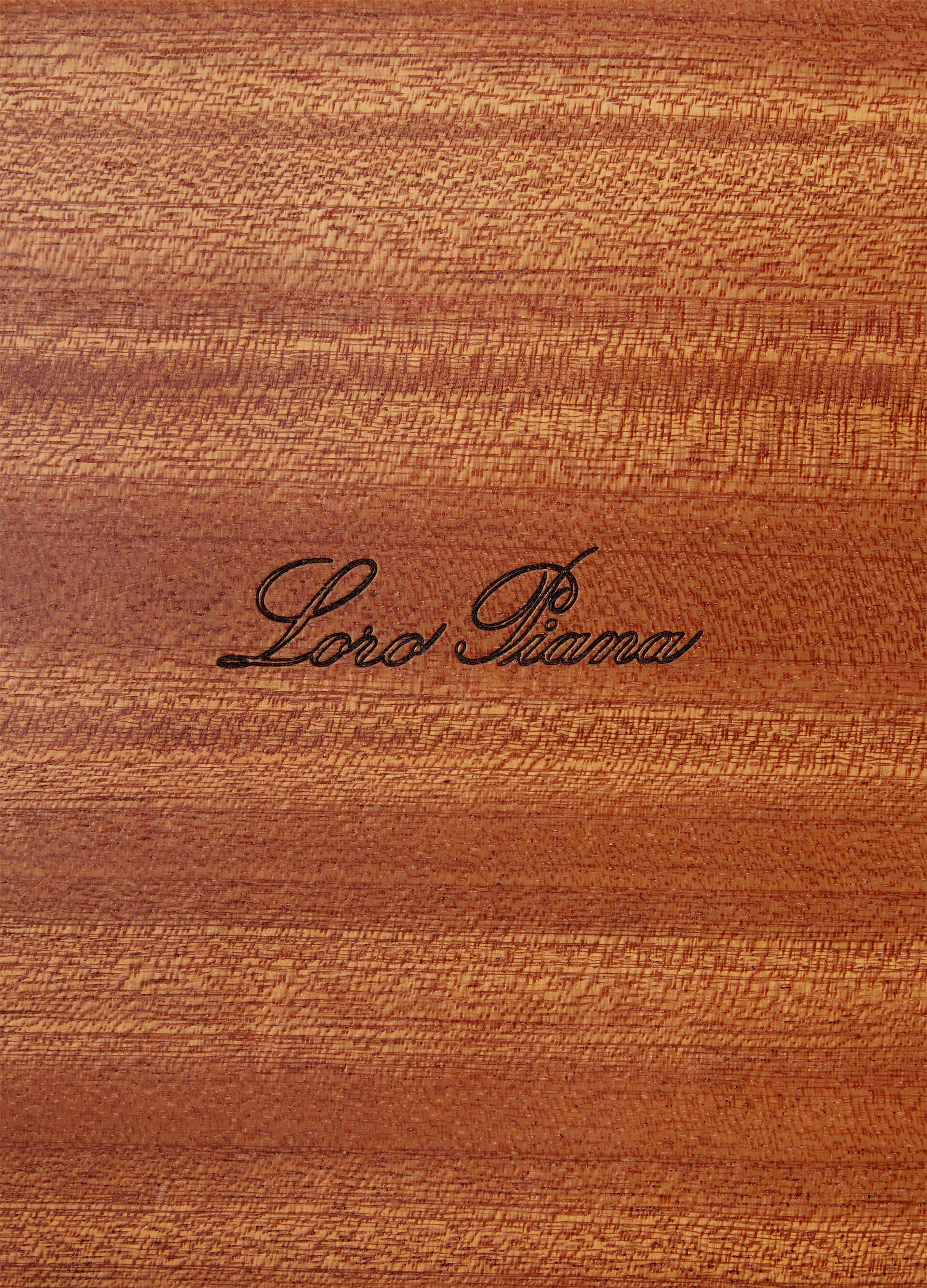 Woven Stripe Rectangular Box - Natural Mahogany /Woven Stripe
