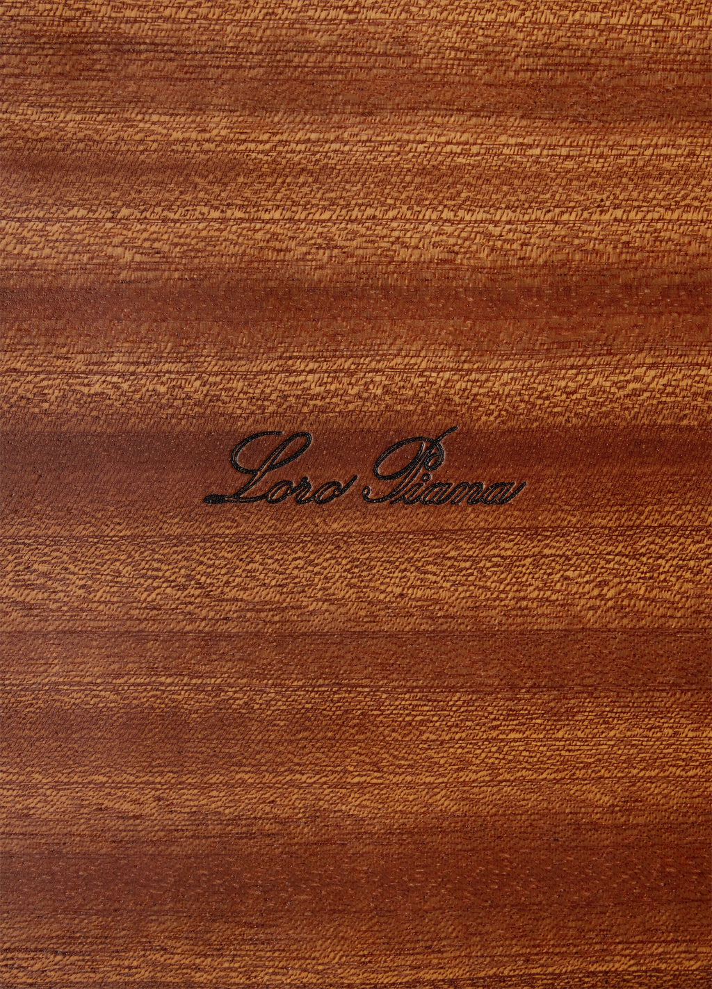 Small Woven Stripe Square Box - Natural Mahogany /Woven Stripe