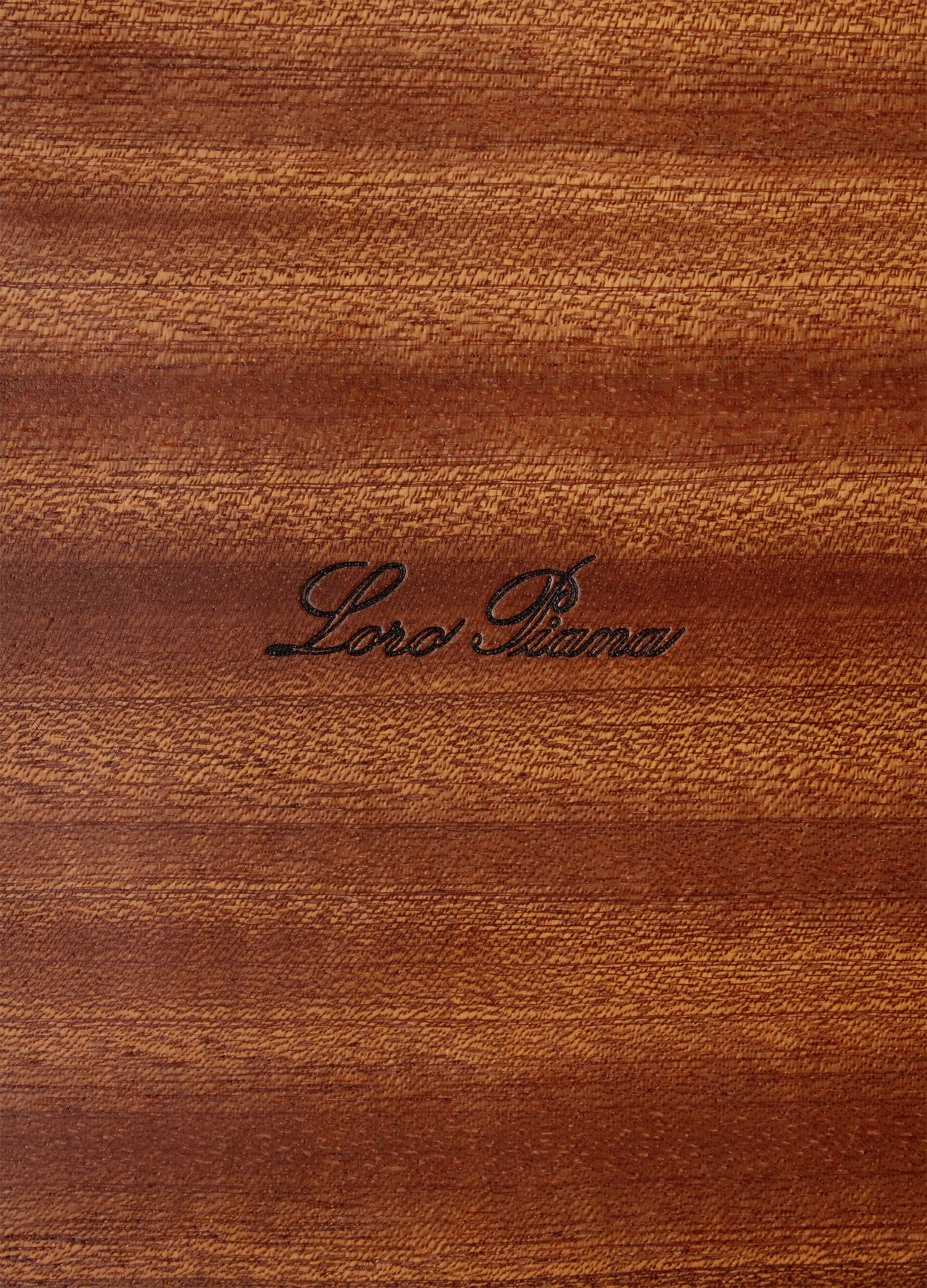 Small Woven Stripe Square Box - Natural Mahogany /Woven Stripe