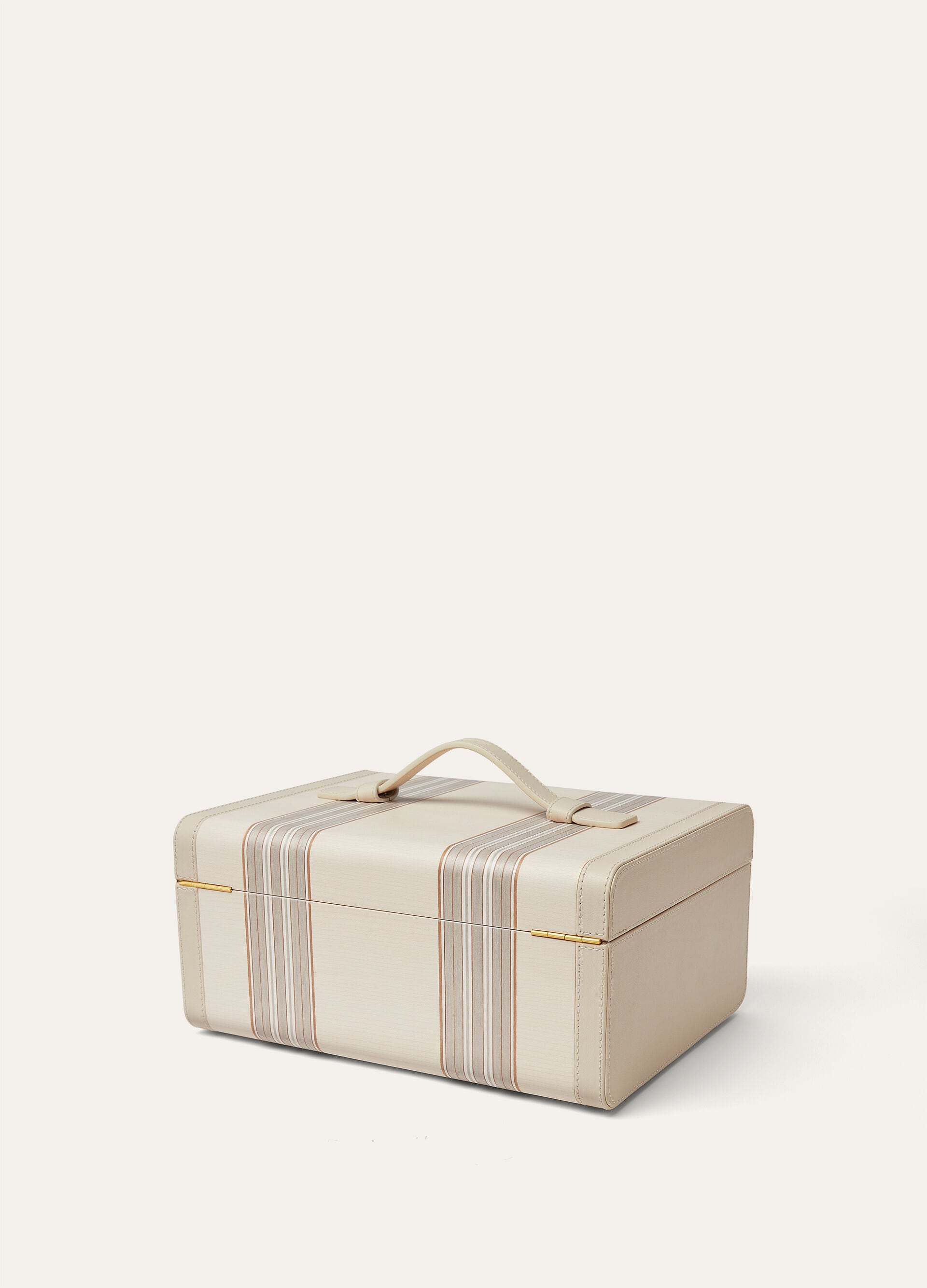 Large Loro Piana Intarsia Jewelry Box - Light Cedar/White Snow
