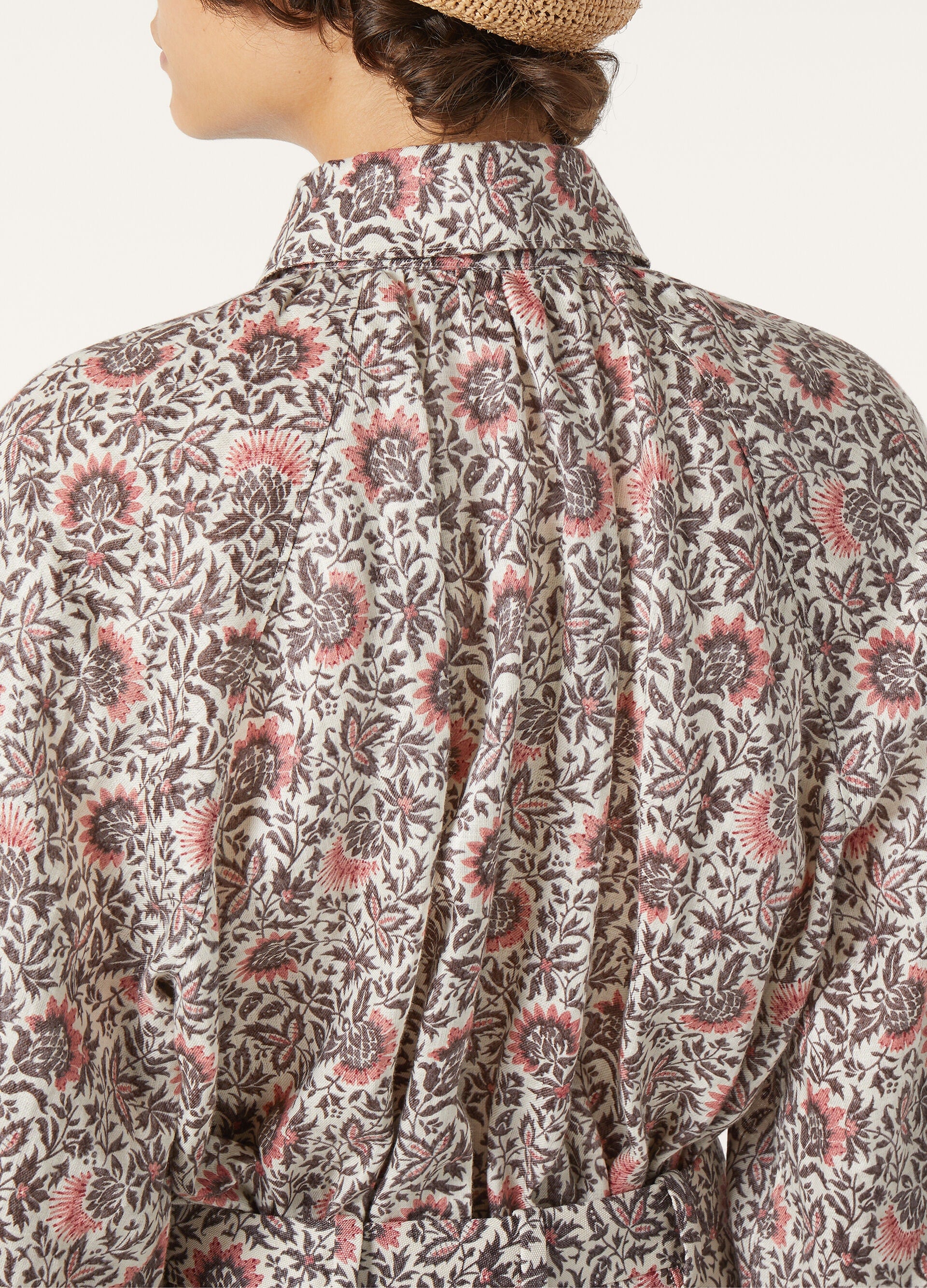 Olivia Blouse - Chalk/Graphite Powder/Dahlia