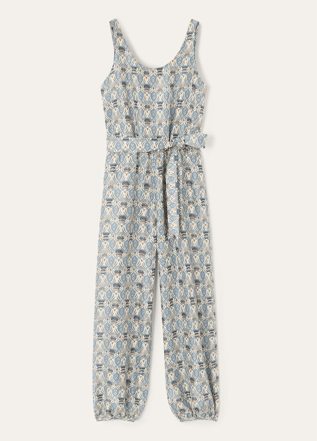 Nadia Jumpsuit - Chalk/Deep Lagoon Water
