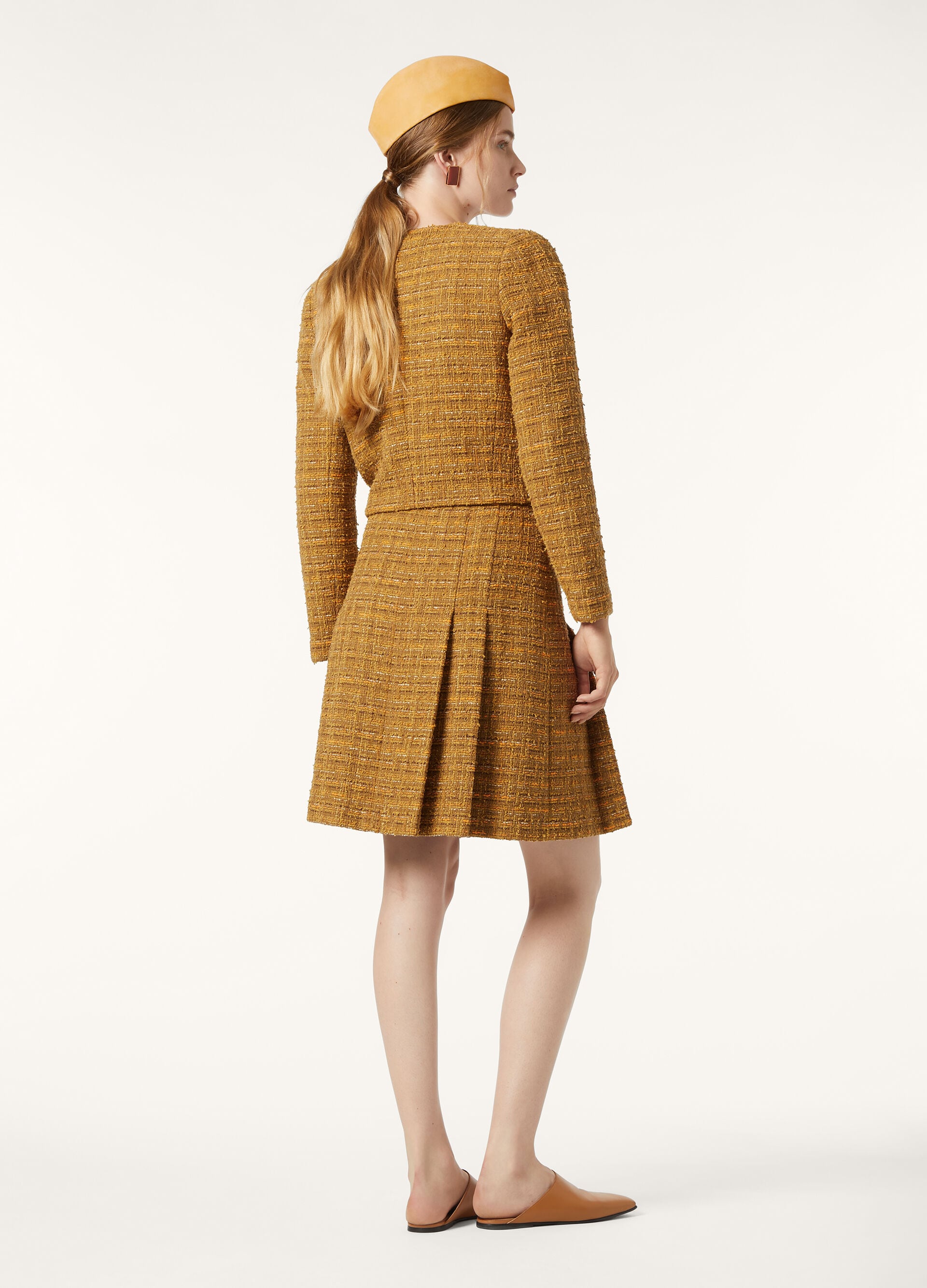 Aida Skirt - Green-Orange Poppy Tweed