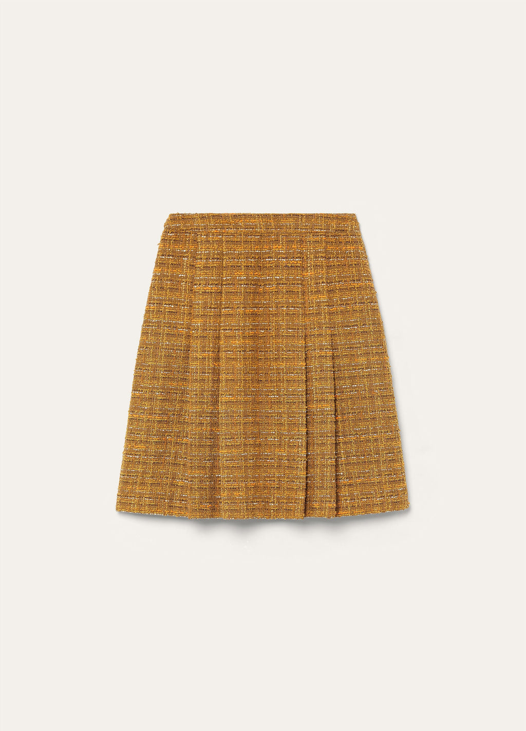 Aida Skirt - Green-Orange Poppy Tweed