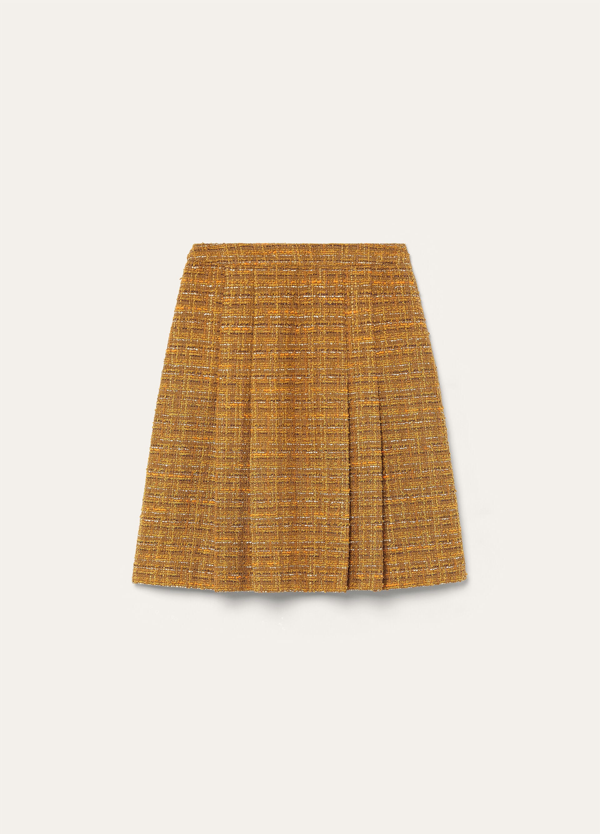 Aida Skirt - Green-Orange Poppy Tweed