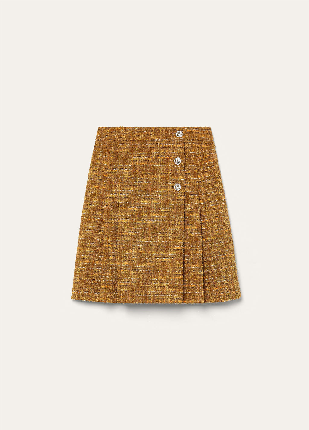 Aida Skirt - Green-Orange Poppy Tweed