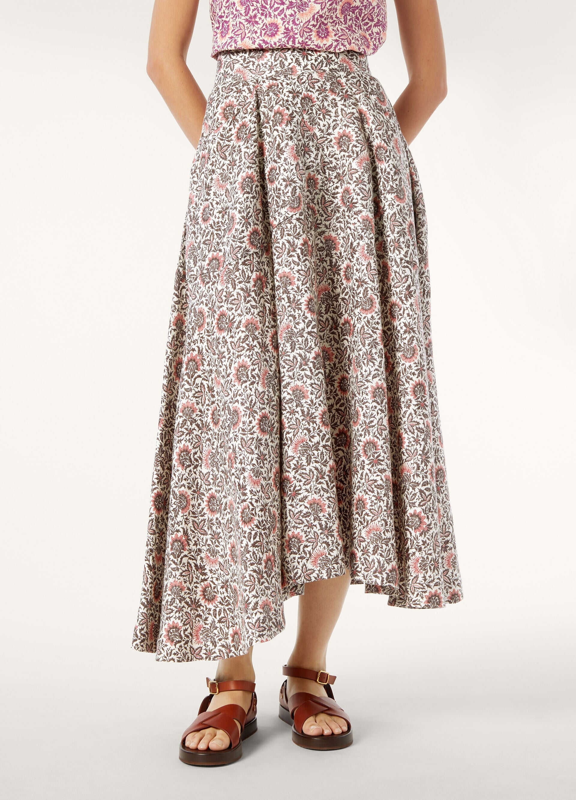 Jaya Skirt - Chalk/Graphite Powder/Dahlia