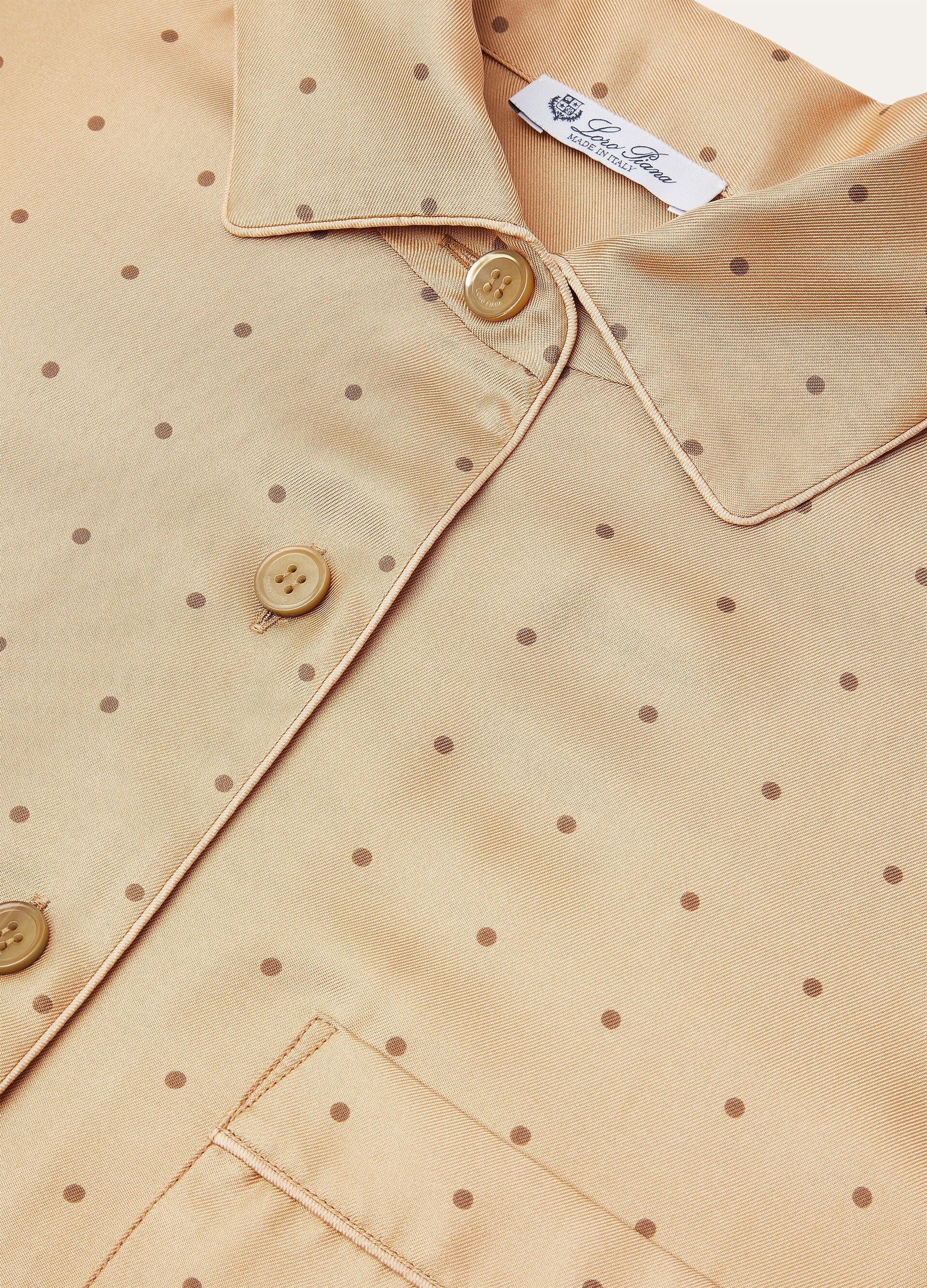 Angelina Pajamas Shirt - Melonpan/Grey Pois