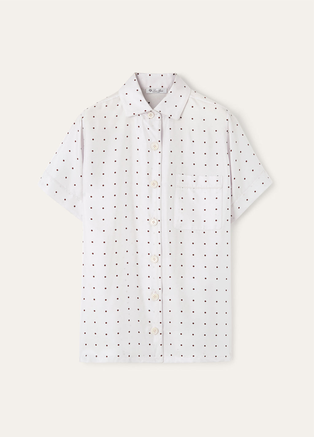 Angelina Pajamas Shirt - Lilac/Red Grapes Pois
