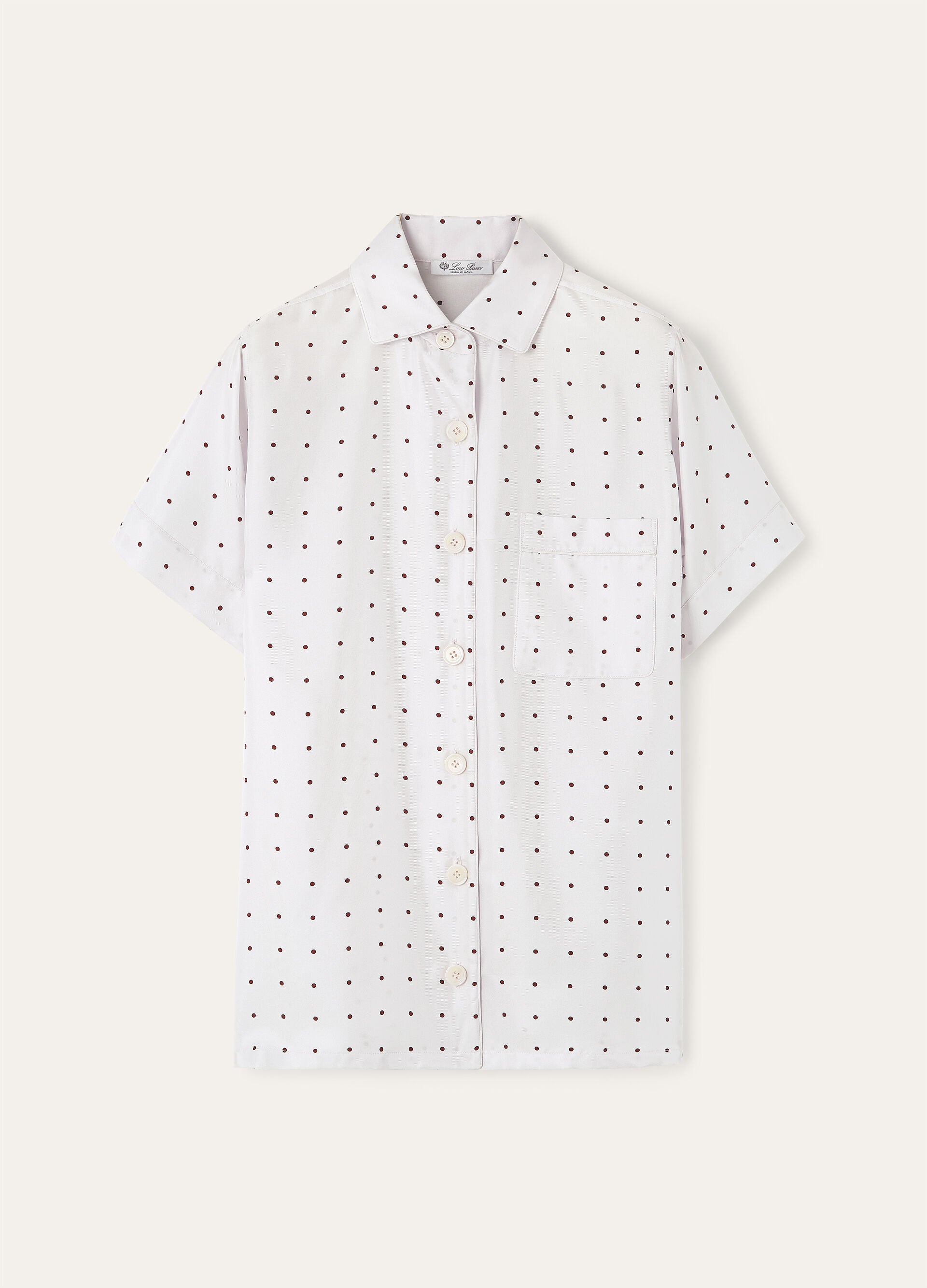 Angelina Pajamas Shirt - Lilac/Red Grapes Pois