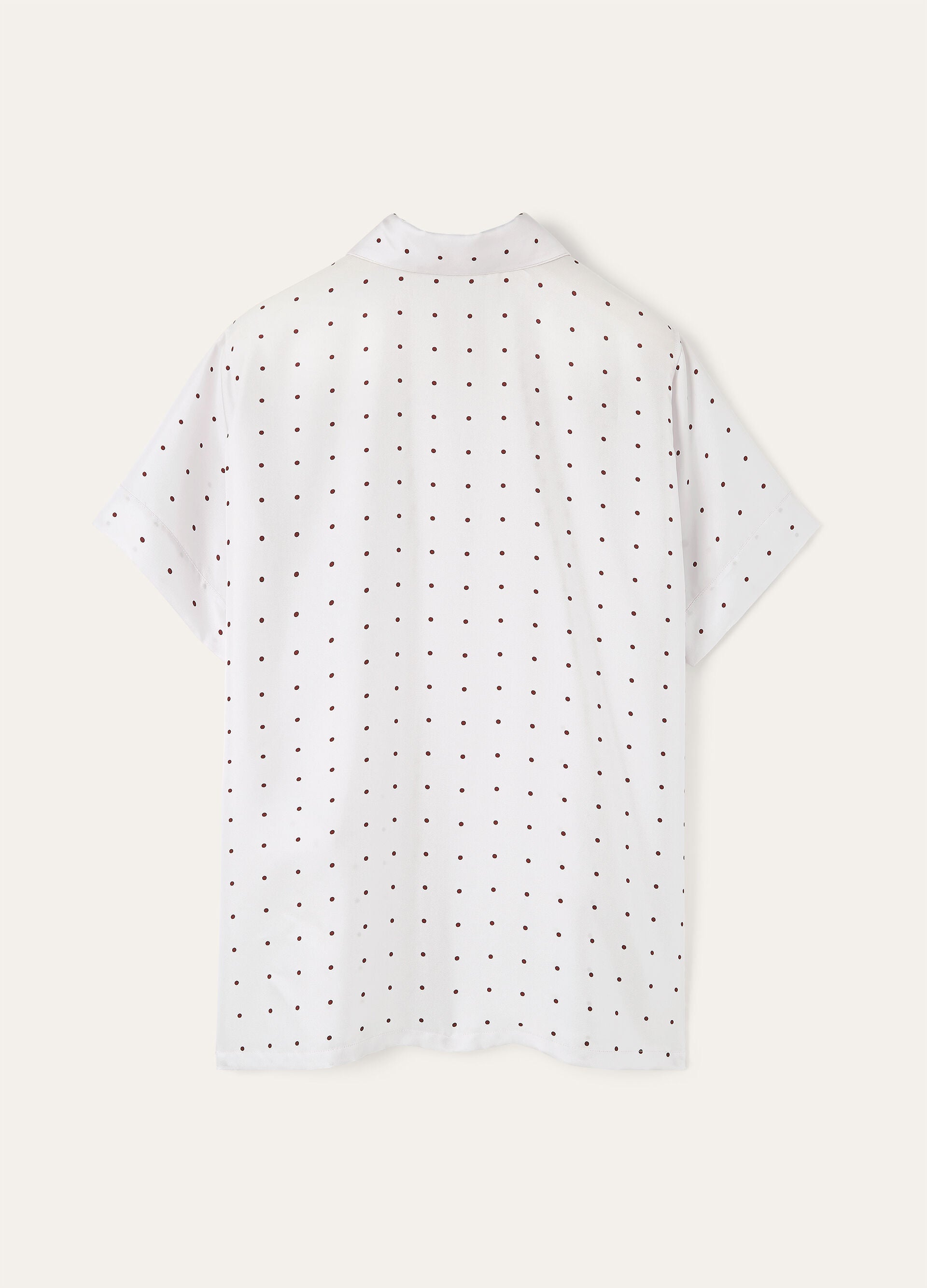 Angelina Pajamas Shirt - Lilac/Red Grapes Pois