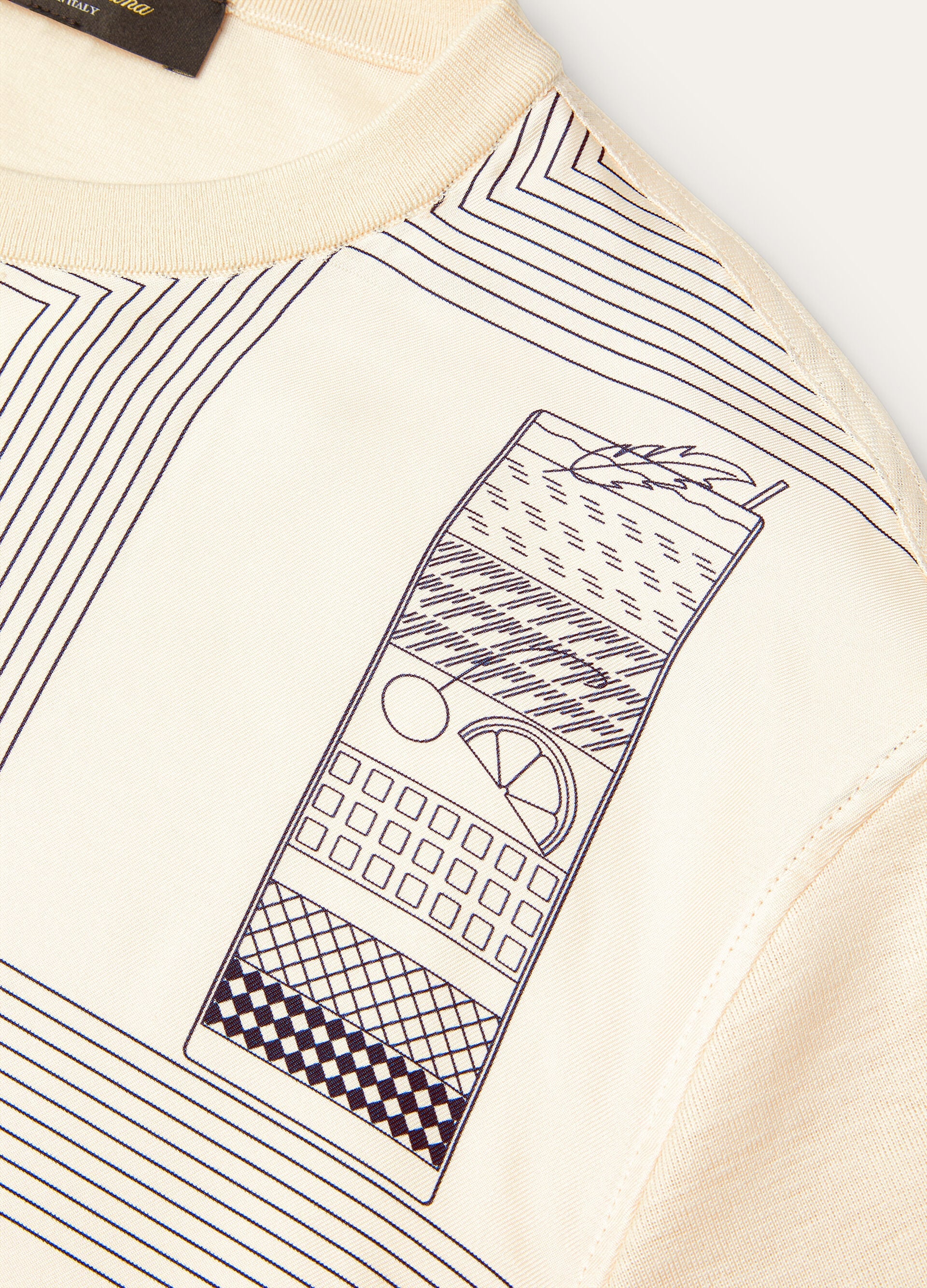Mazzorbo T-Shirt - Ivory/Blue Halite