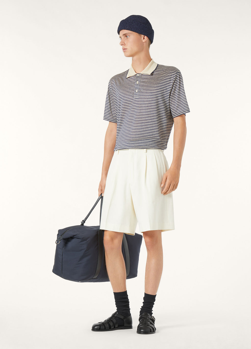 Cremia Polo Shirt - Nougat/Navy Fancy
