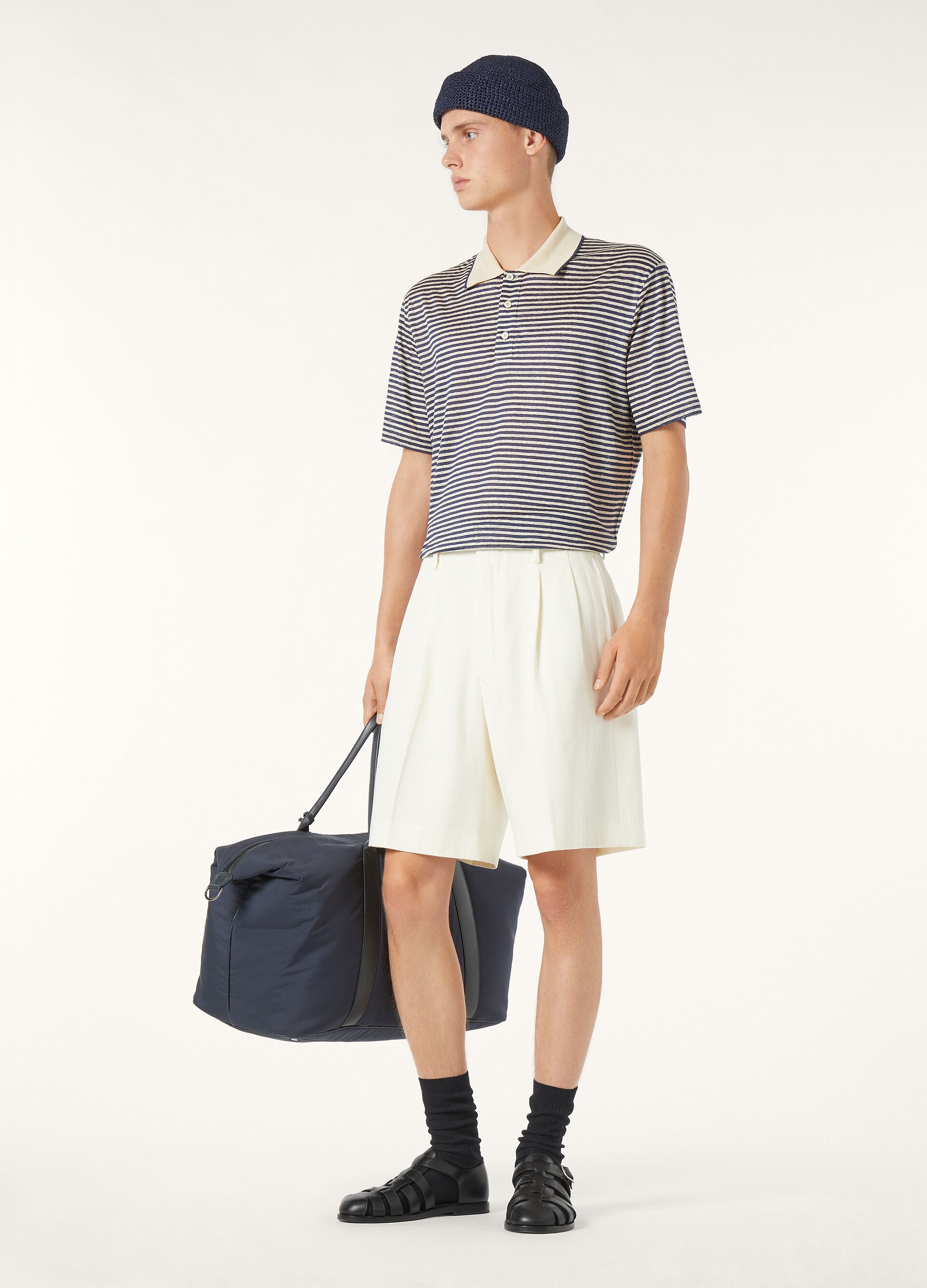 Cremia Polo Shirt - Nougat/Navy Fancy
