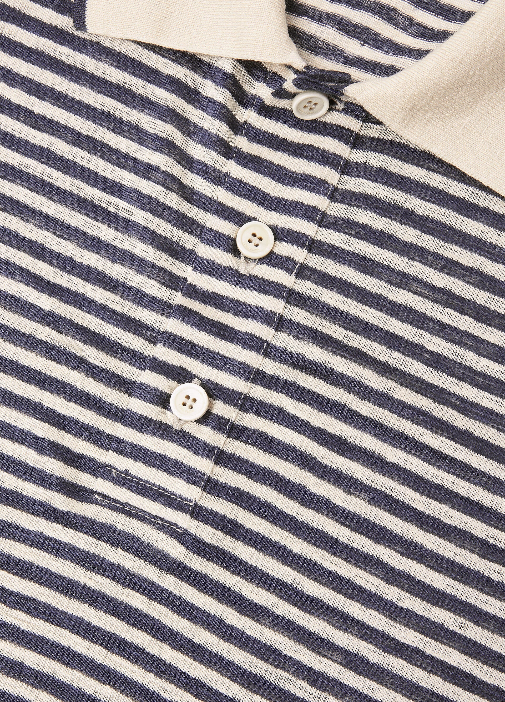 Cremia Polo Shirt - Nougat/Navy Fancy