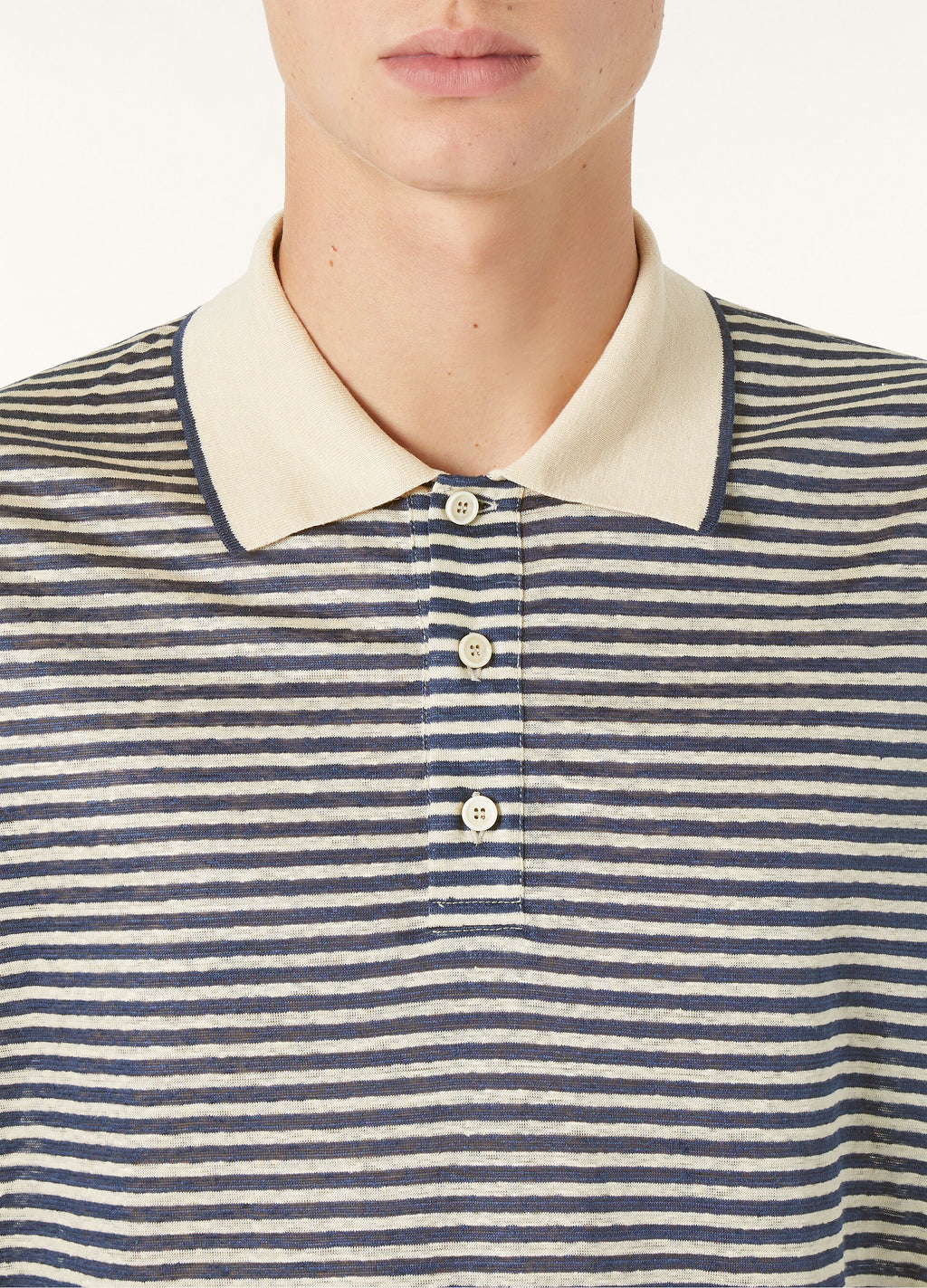 Cremia Polo Shirt - Nougat/Navy Fancy