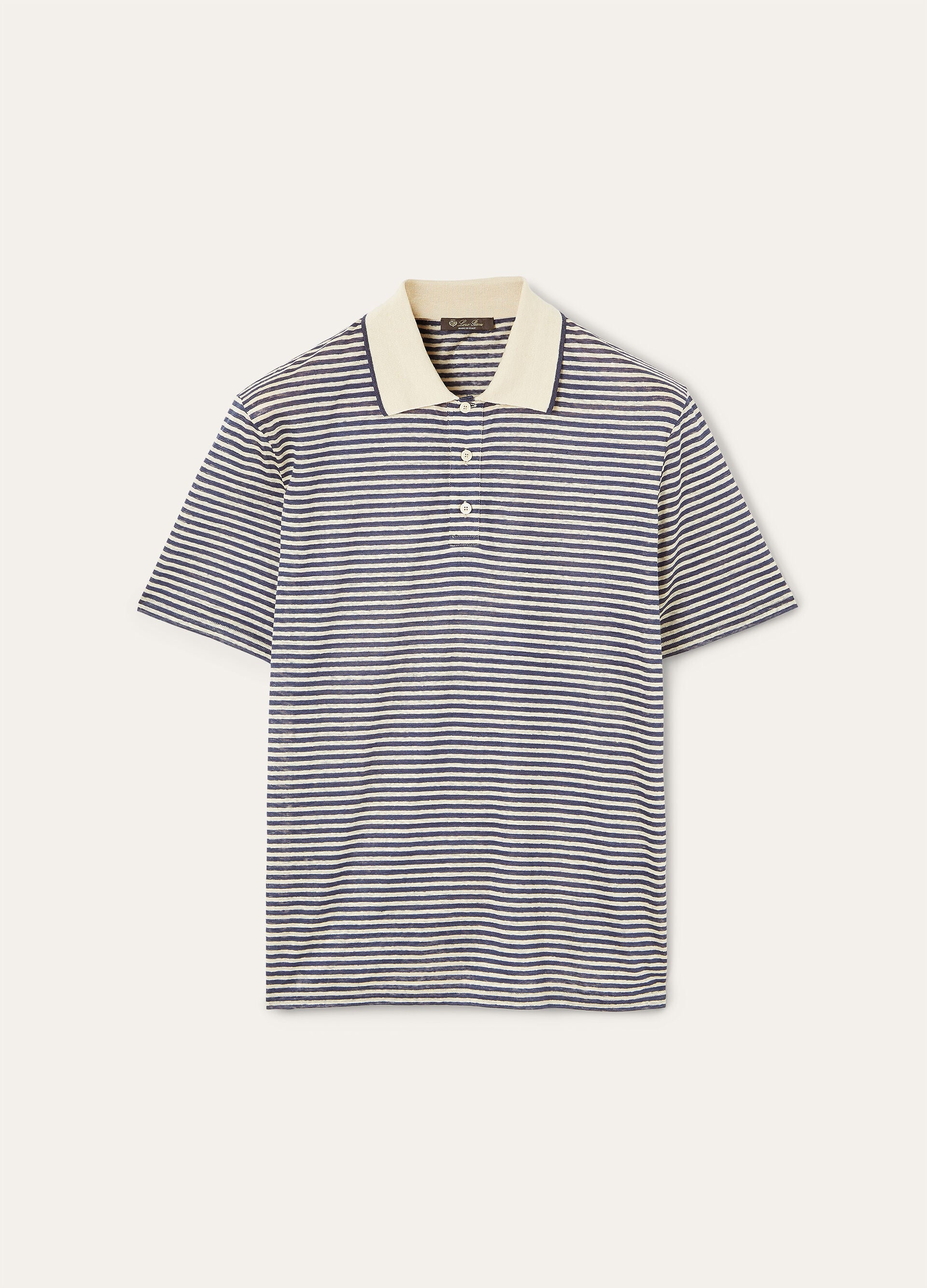 Cremia Polo Shirt - Nougat/Navy Fancy