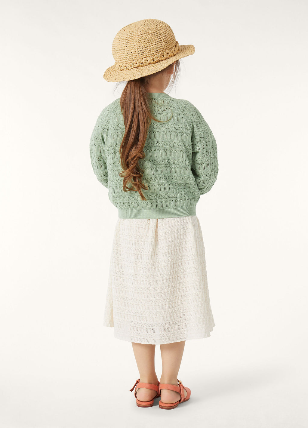 Kid's Daisy Cardigan - Jade Green