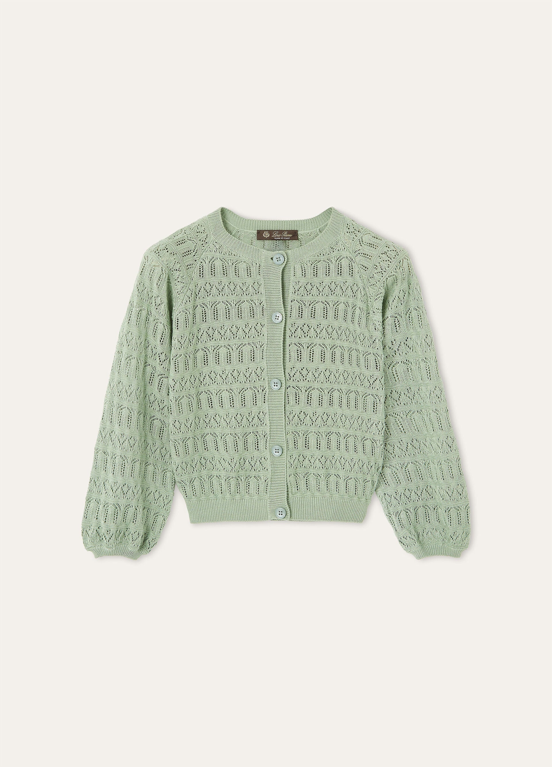 Kid's Daisy Cardigan - Jade Green