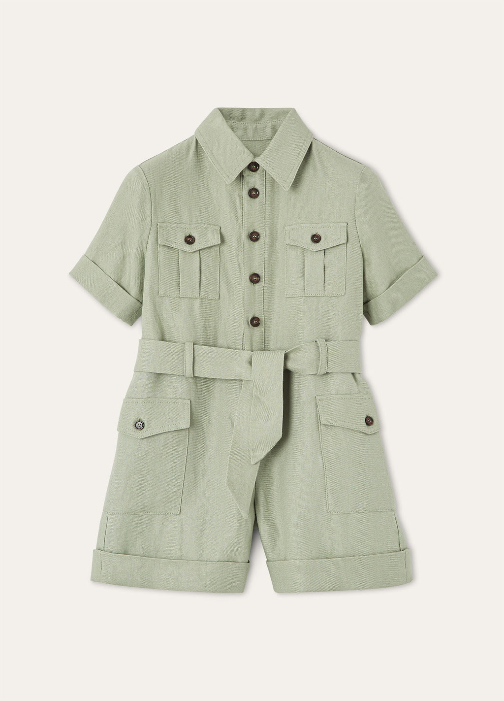 Kid's Dora Playsuit - Green Fluorite