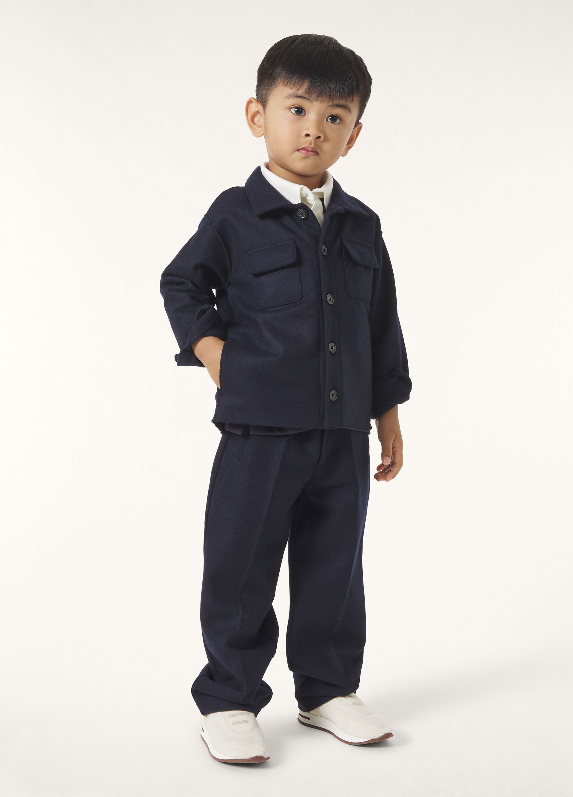 Kid's Breia Overshirt - Light Blue Navy