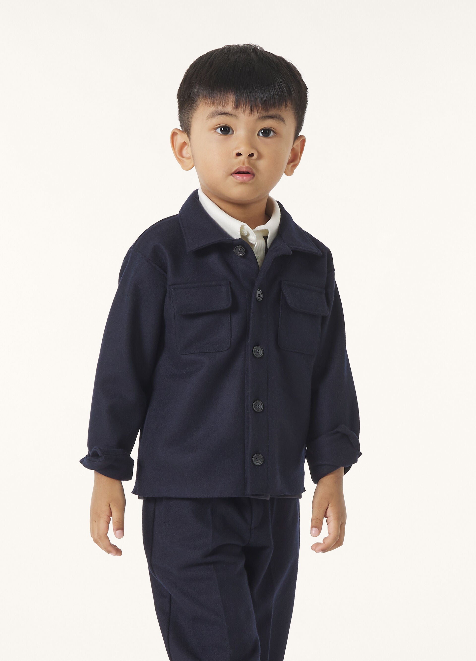 Kid's Breia Overshirt - Light Blue Navy