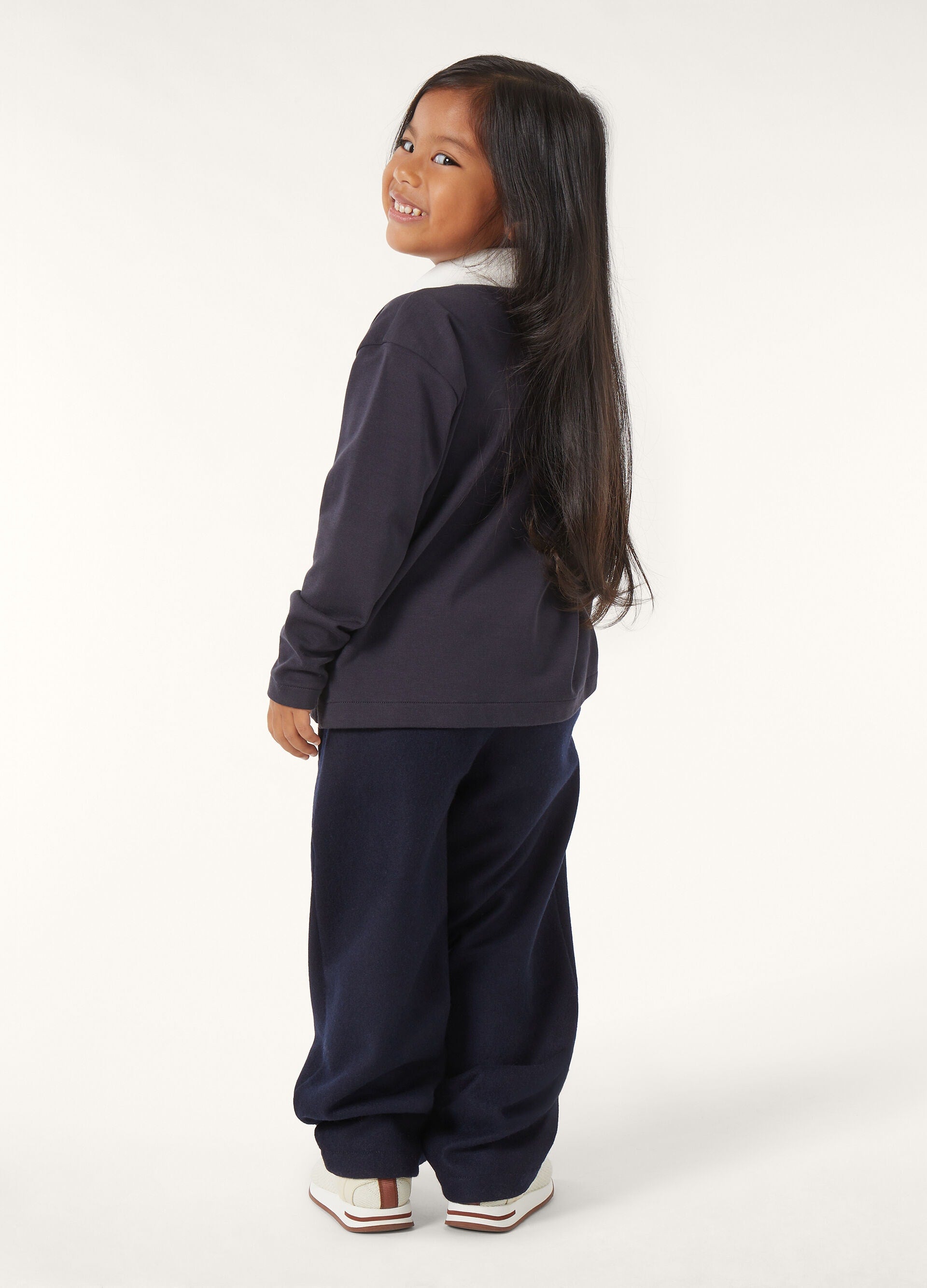 Kid's Playground Polo Shirt - Navy Blue/White