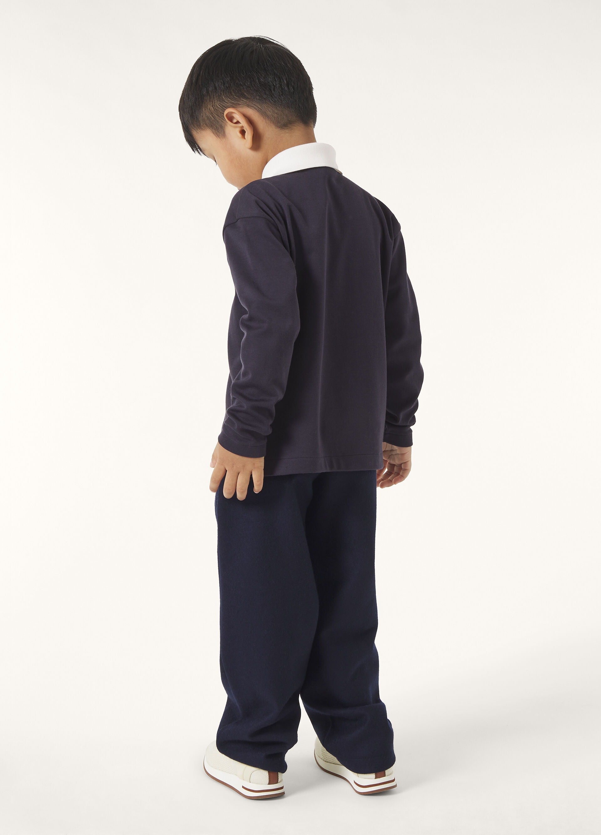 Kid's Playground Polo Shirt - Navy Blue/White