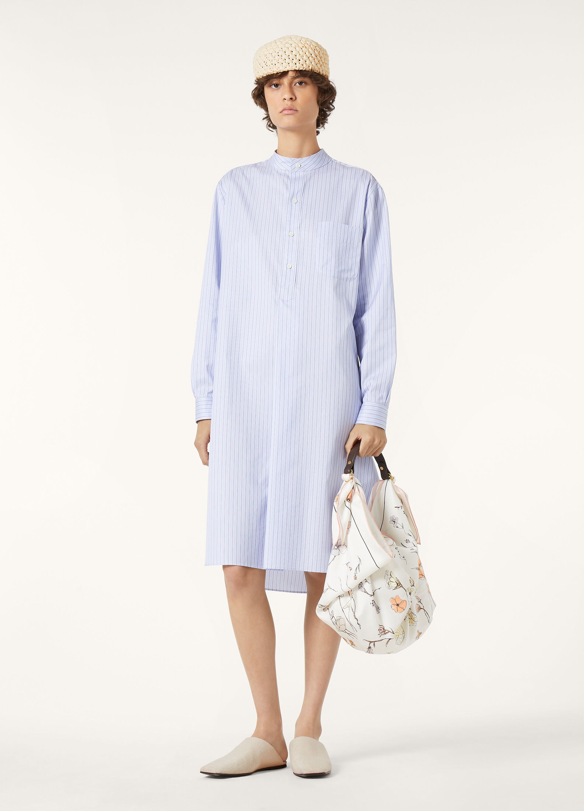 Catlin Dress - Blue Stripes
