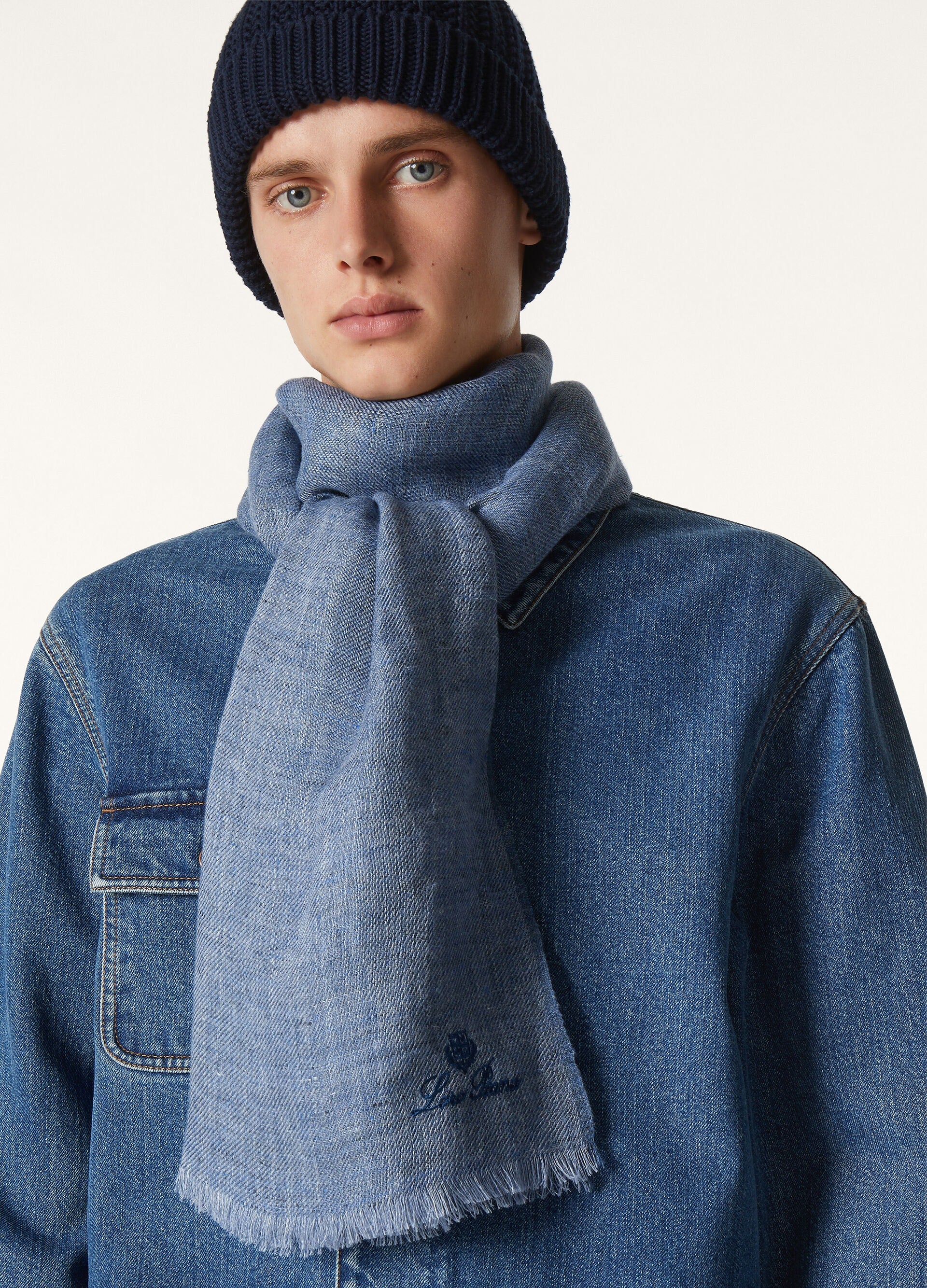 Alisei Scarf - Rough Sea Blue