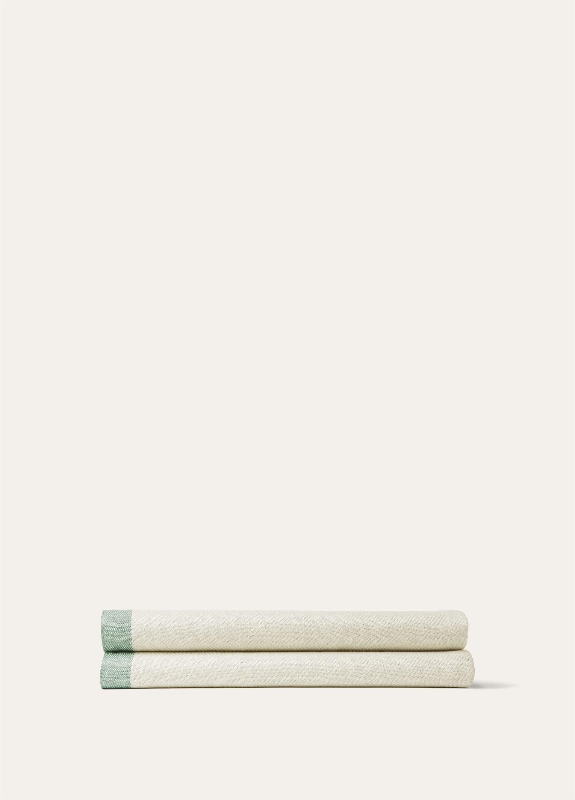 Four in Hand Beach Towel - White/Green/Light Blue/Acqua