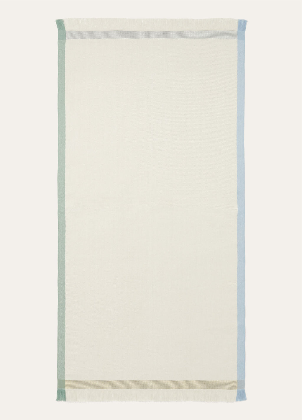 Four in Hand Beach Towel - White/Green/Light Blue/Acqua