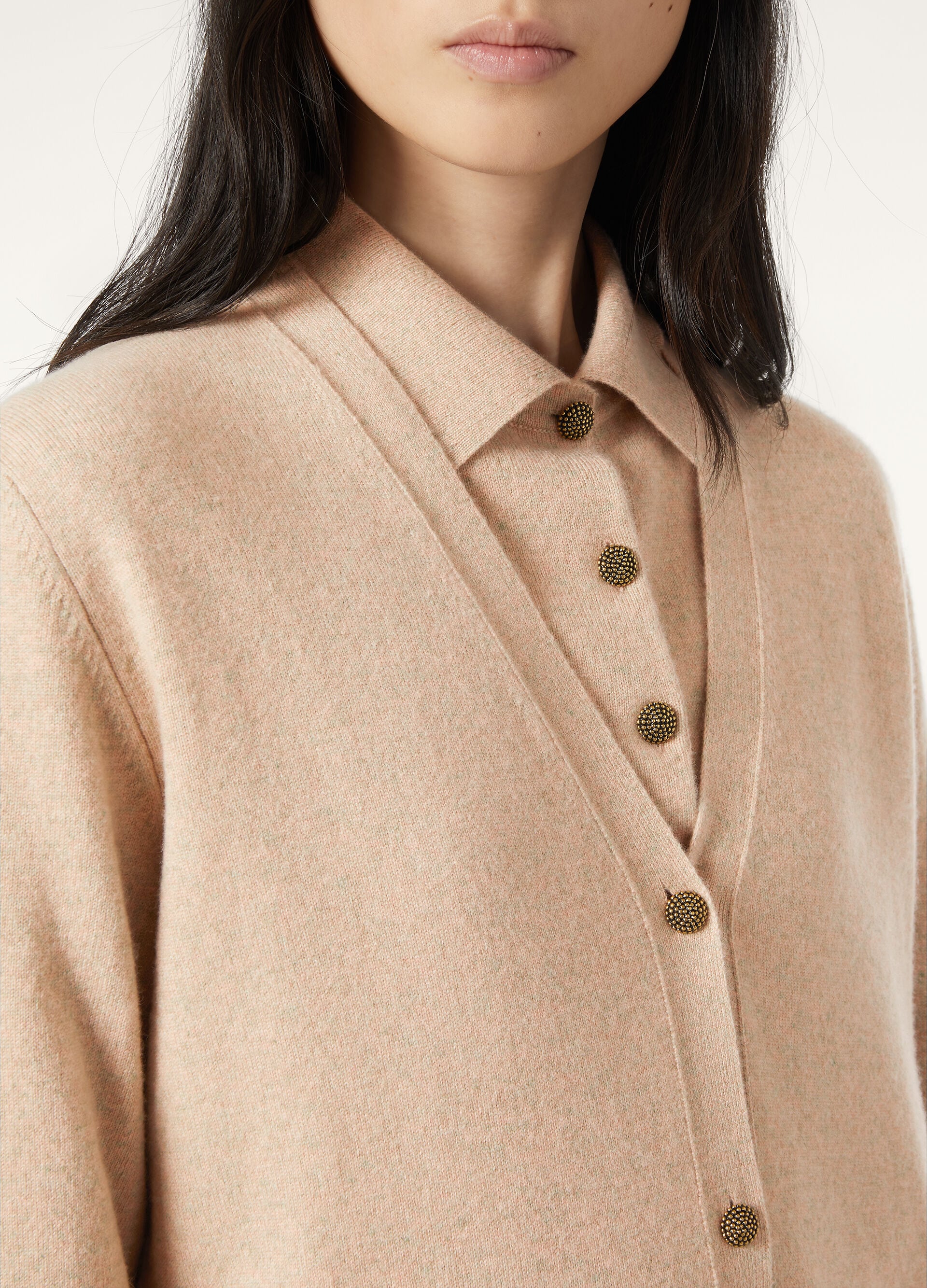 Classic Cardigan - Rosy Granite Melange