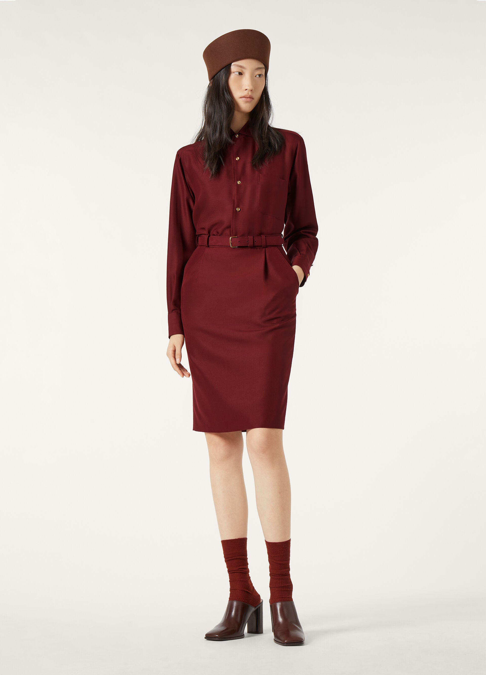 André Shirt - Deep Maroon