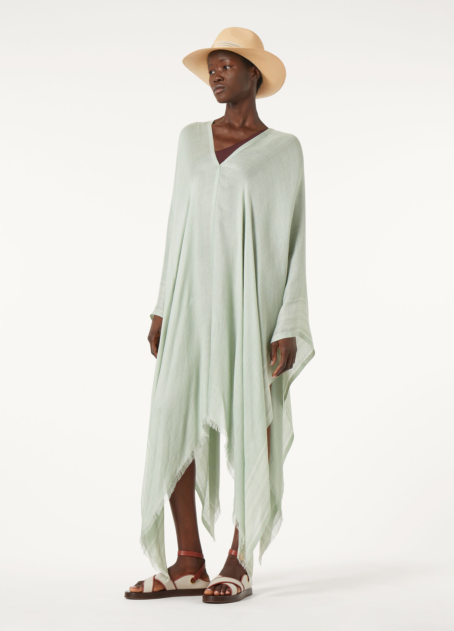 Aida Poncho - Iceberg Green/Pristine White