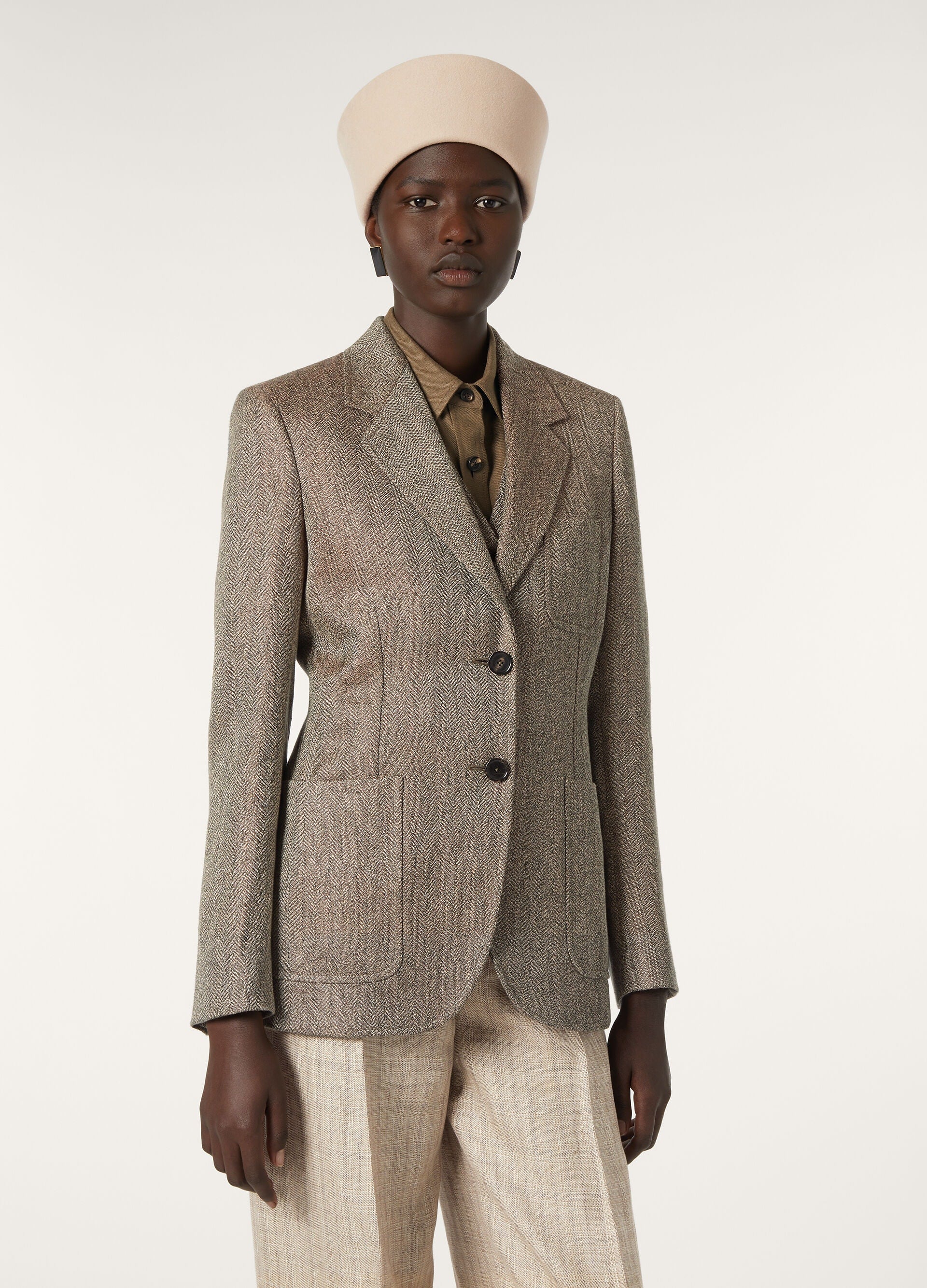 Eleanor Blazer - Cherry Wine/Clear Oyster/Watercress