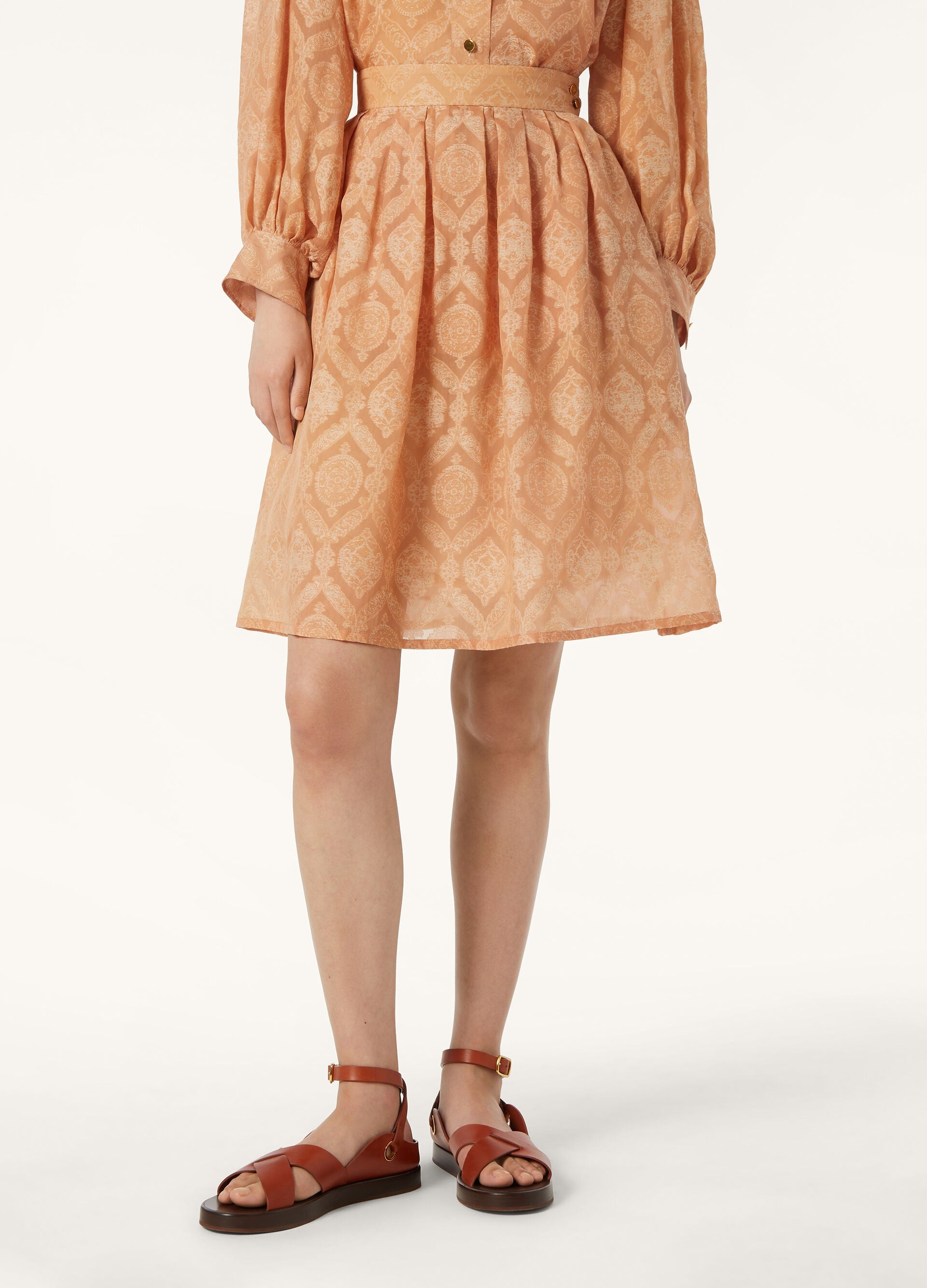 Elena Skirt - Apricot Iced Tea