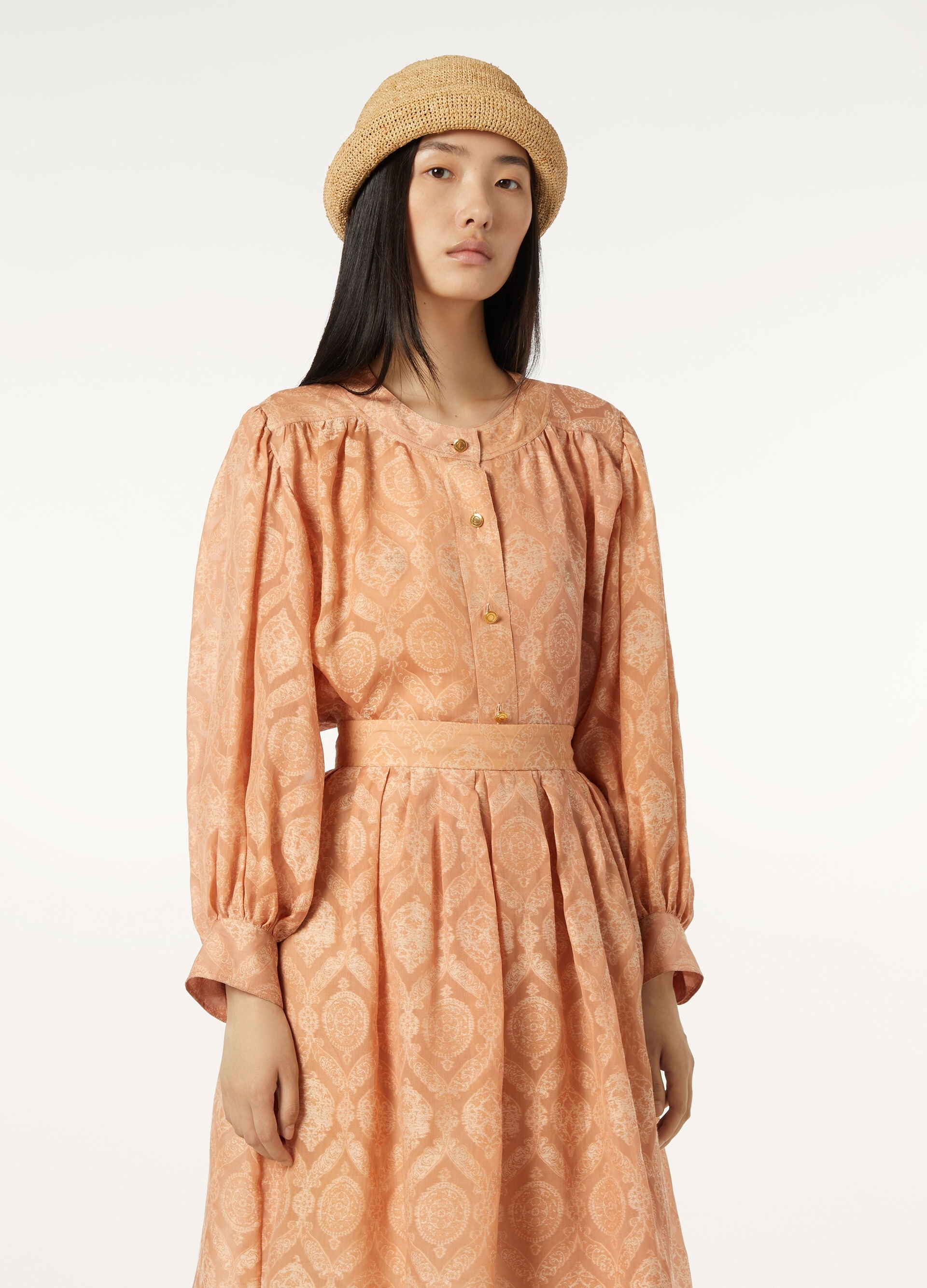 Hailey Shirt - Apricot Iced Tea