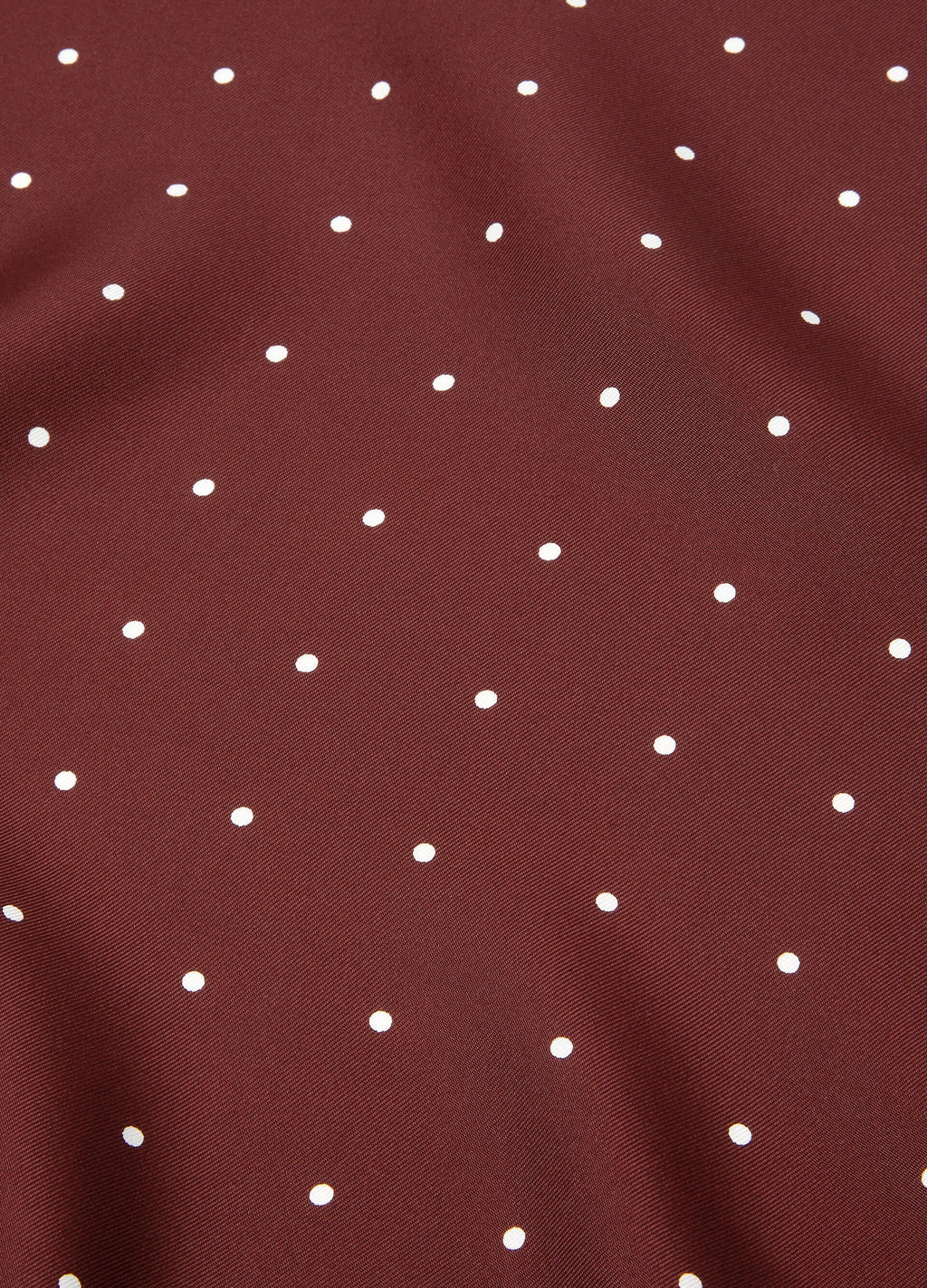 Loro Piana Pois Foulard 41x41 - Deep Bordeaux/White