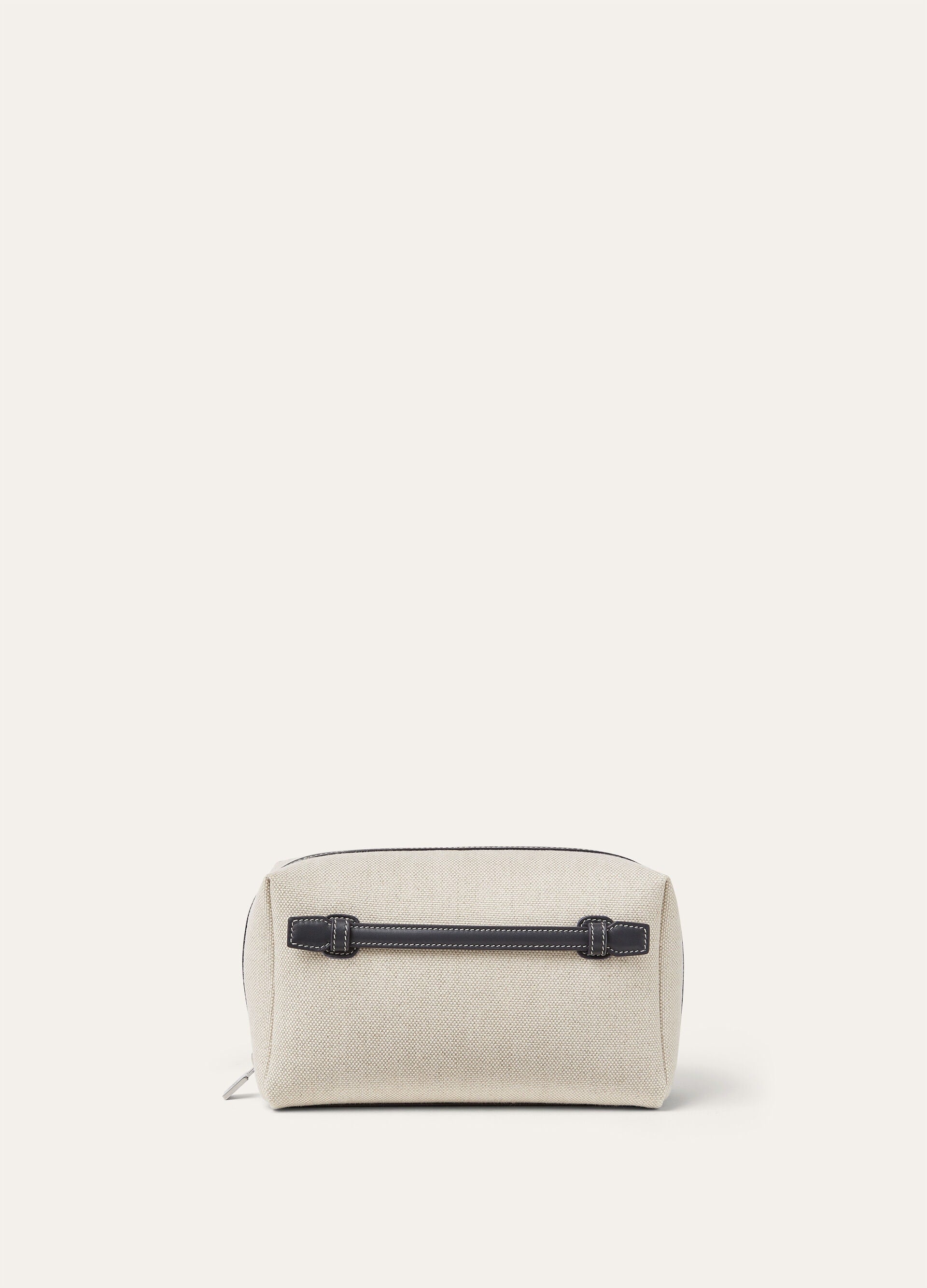 Medium Extra Travel Pouch - Natural-Stonehenge/Antique Silver