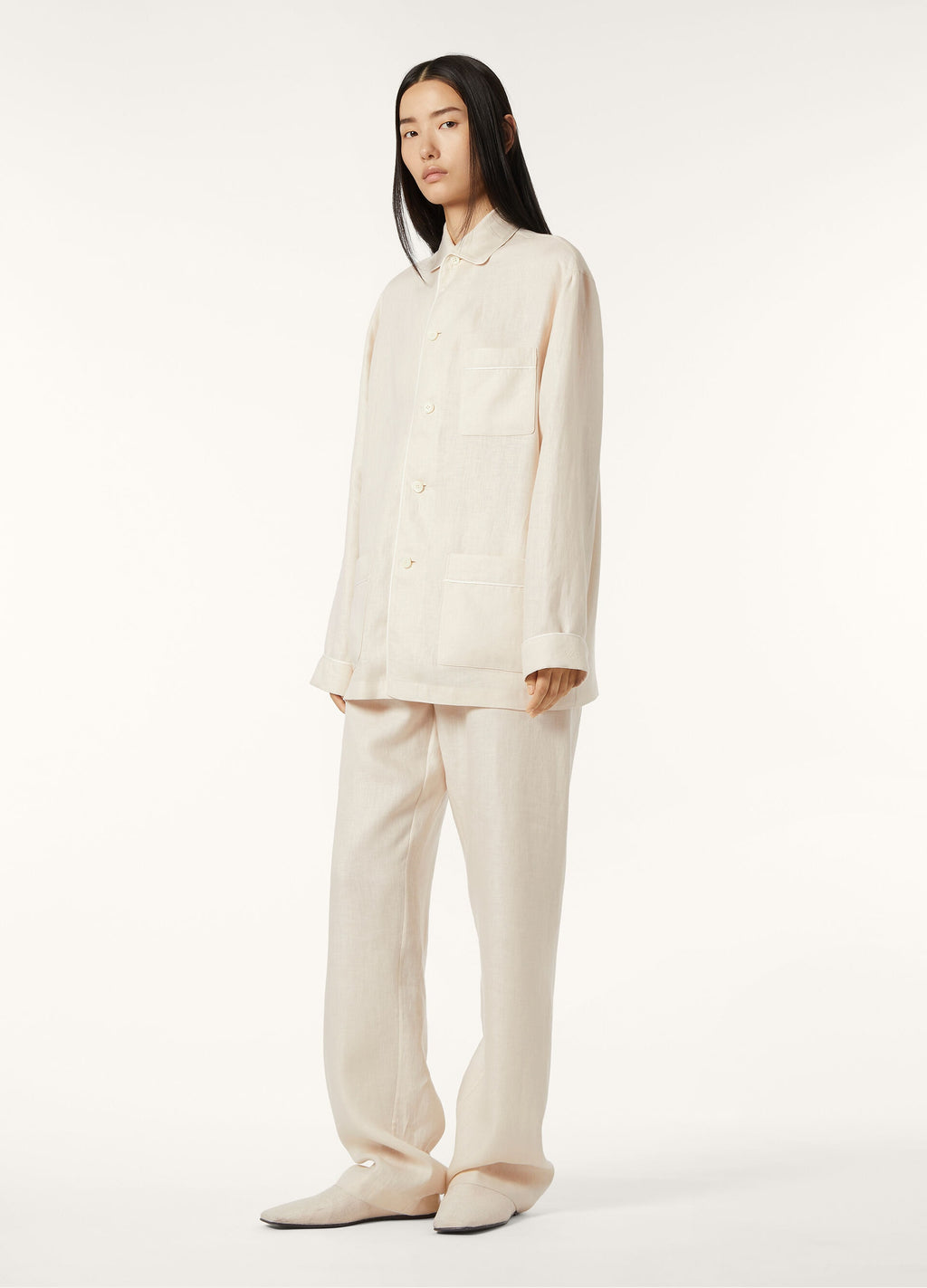 Lian Pajamas Shirt - Clear Oyster