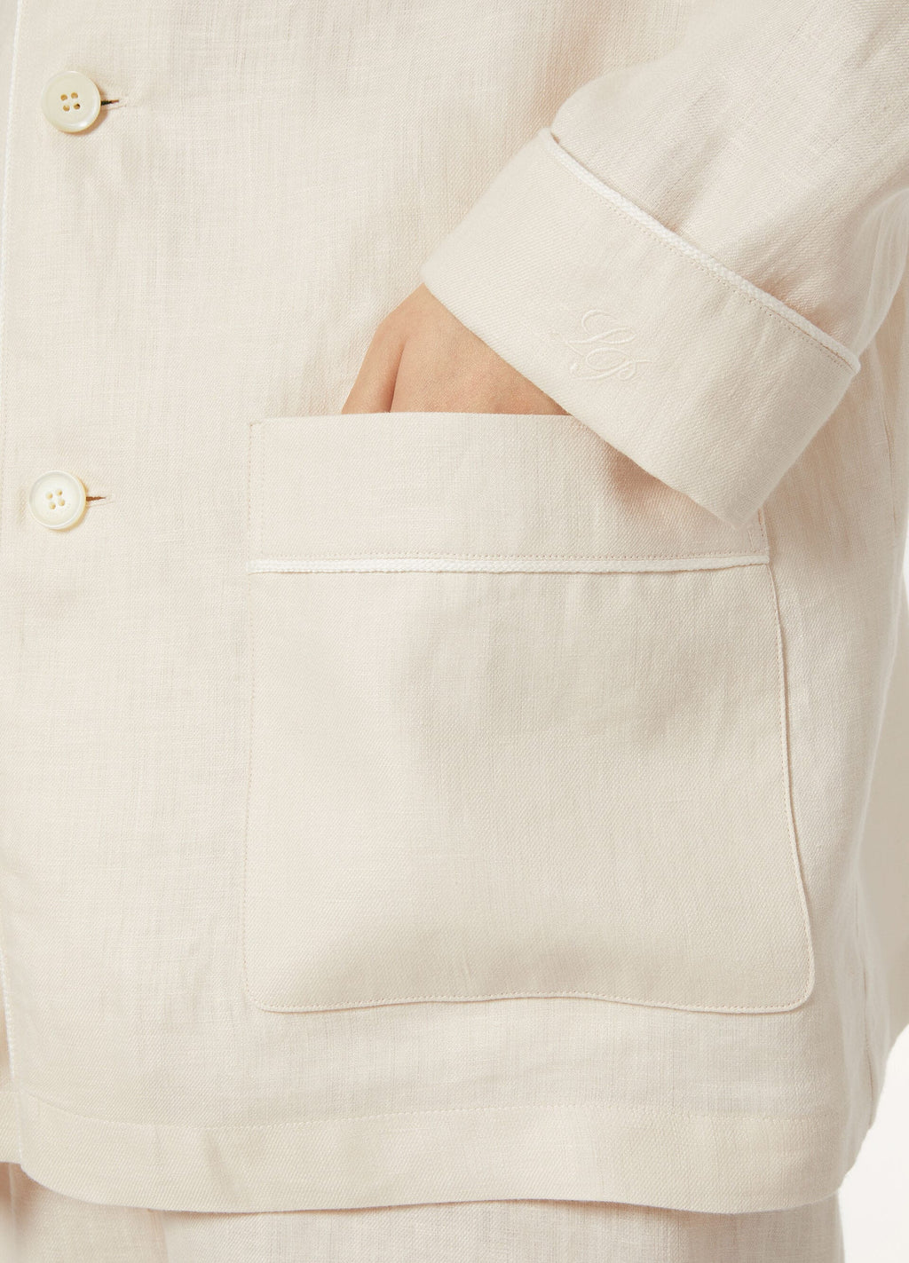 Lian Pajamas Shirt - Clear Oyster