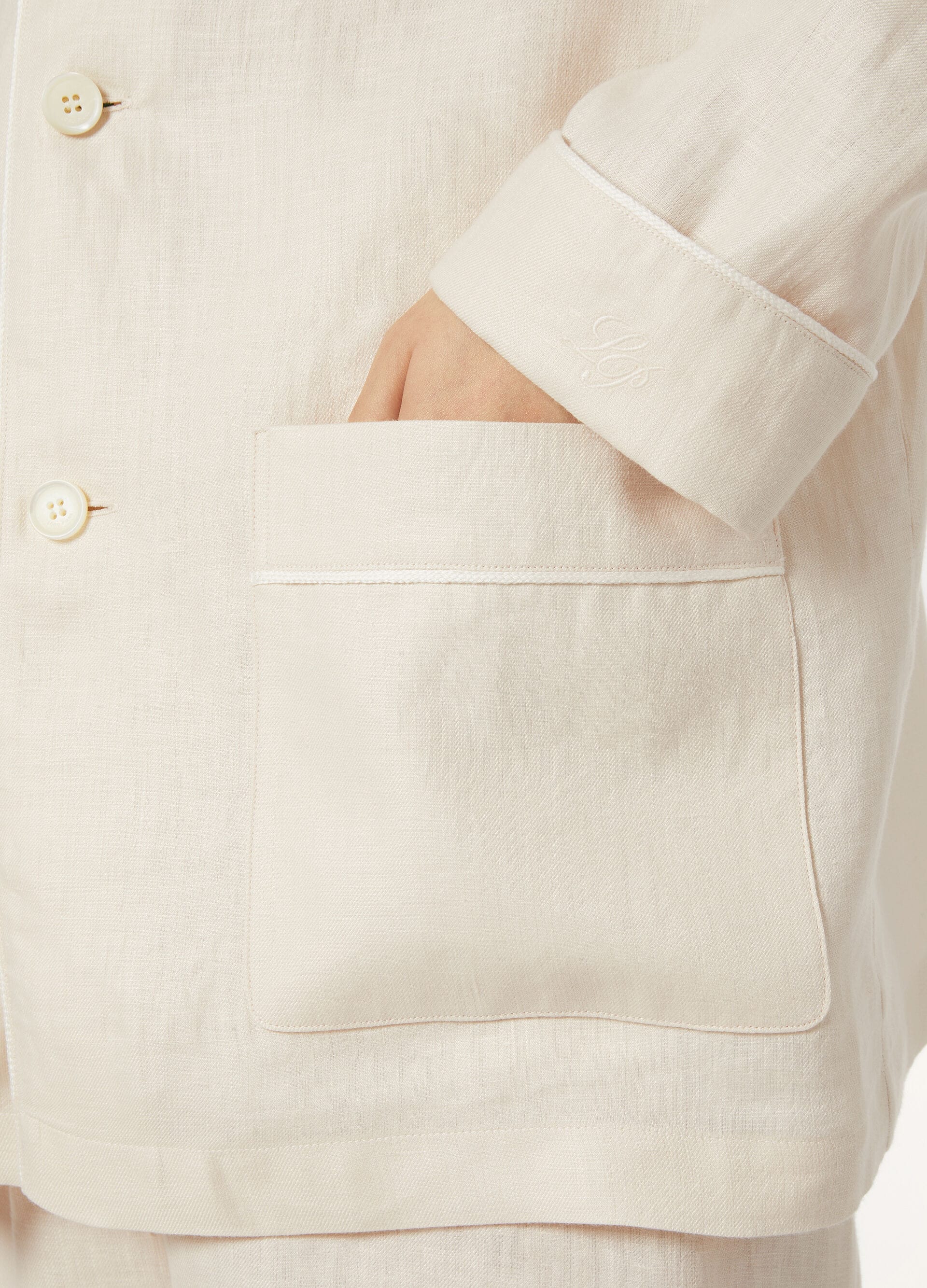 Lian Pajamas Shirt - Clear Oyster