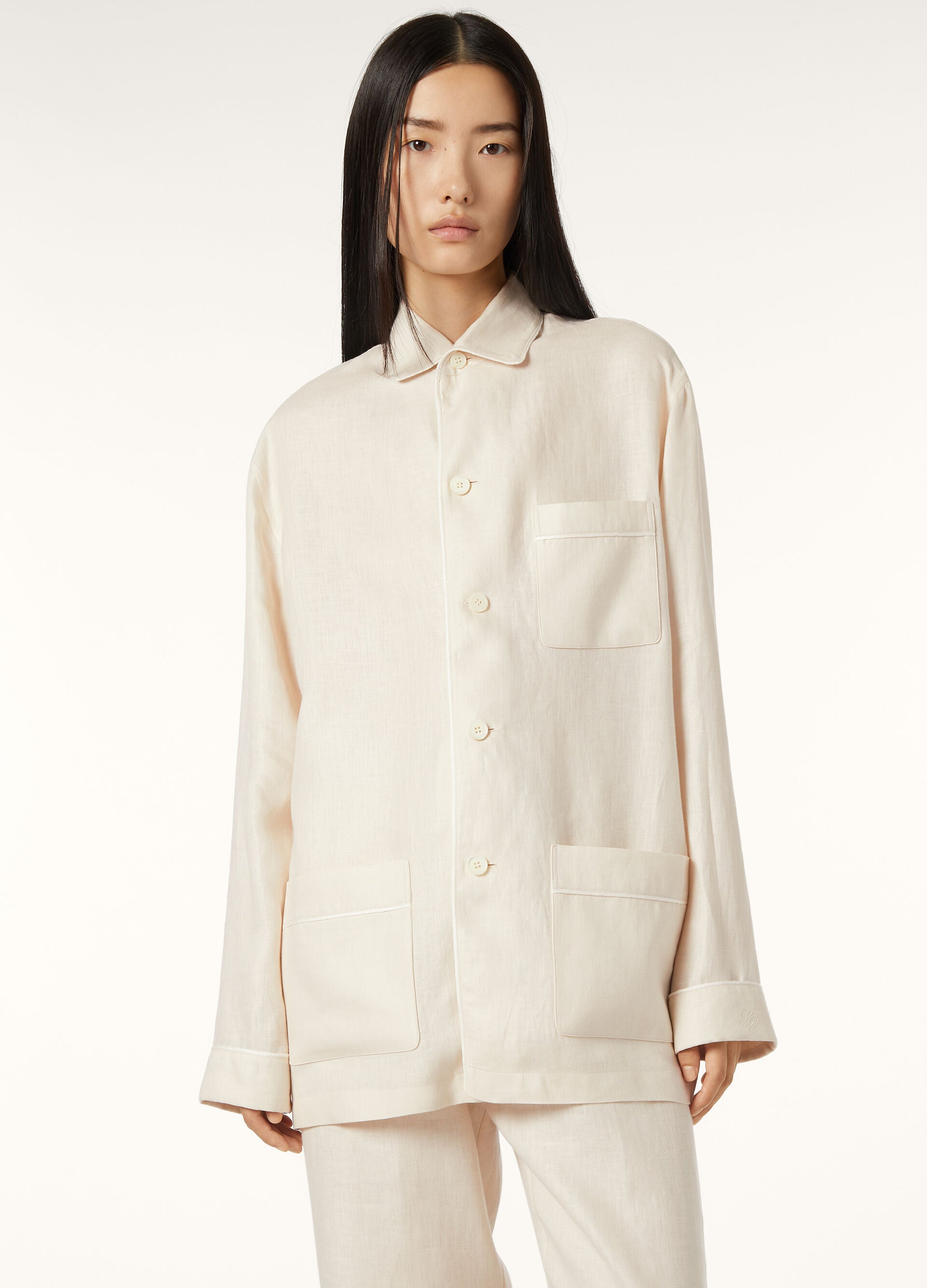 Lian Pajamas Shirt - Clear Oyster