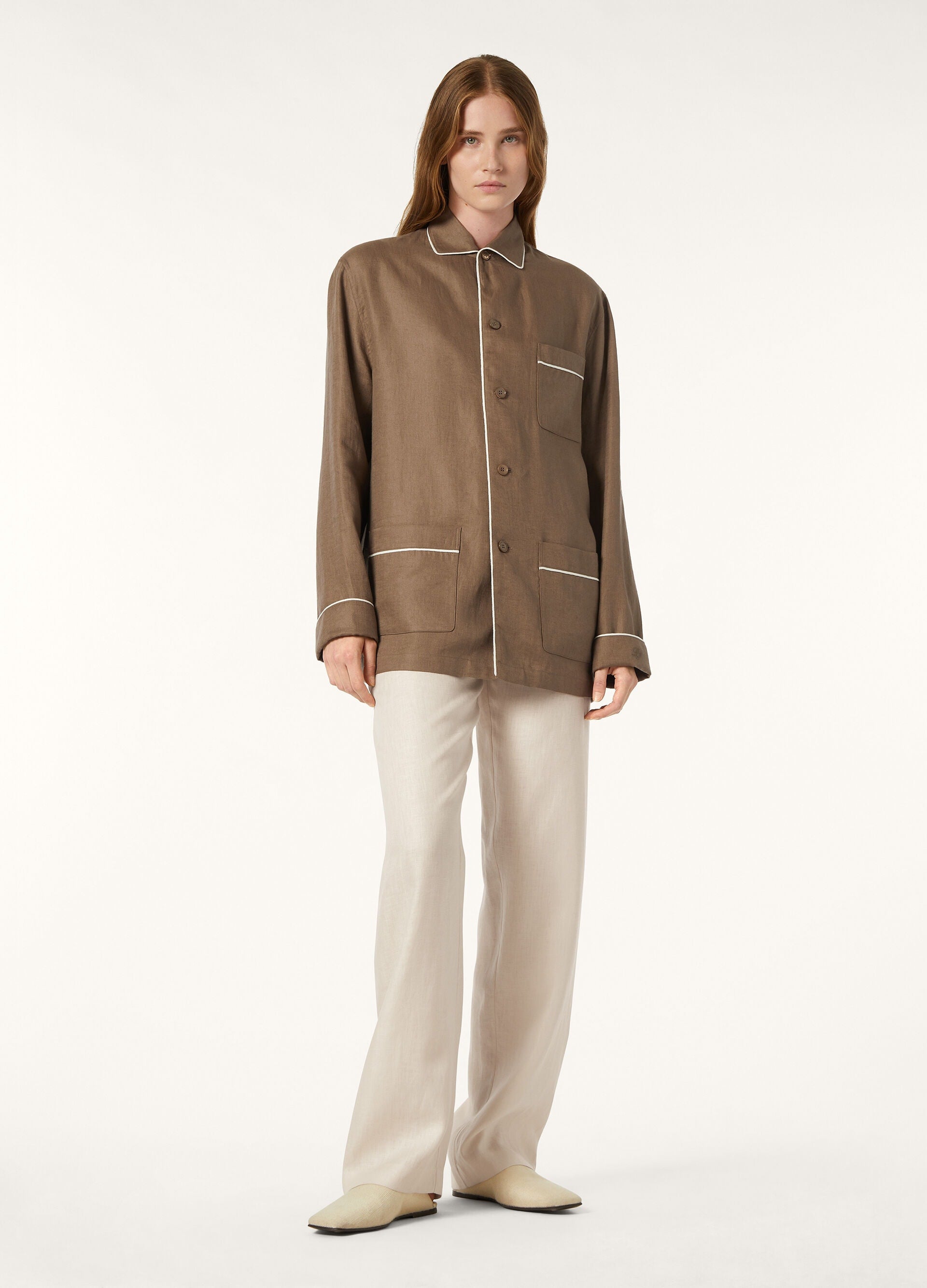 Lian Pajamas Shirt - Smoked Wood