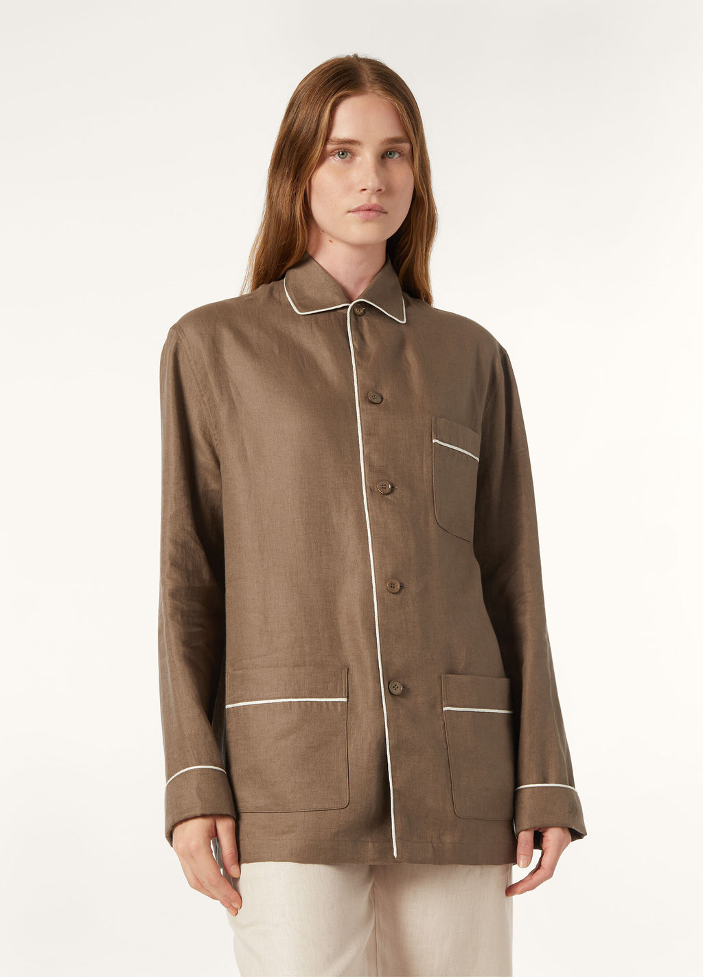 Lian Pajamas Shirt - Smoked Wood
